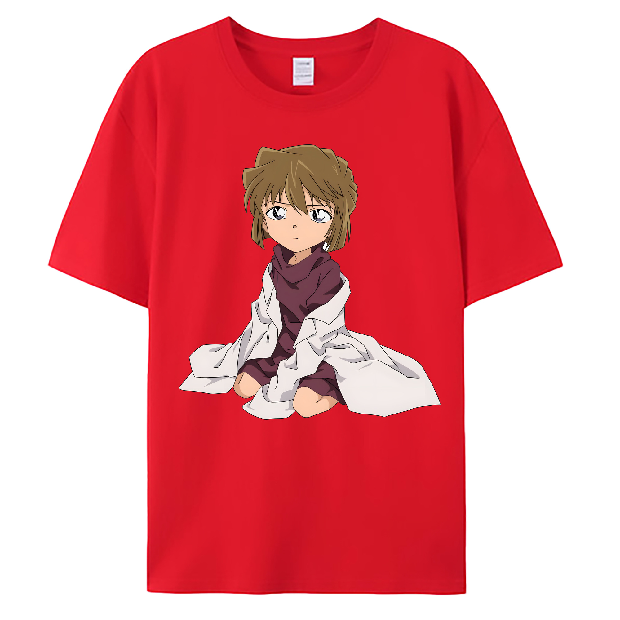 （画像用） 名探偵コナン 灰原 哀 はいばら あい Detective Conan Anita Hailey、Vi Graythorn Haibara Ai 綿100％ メンズ半袖Tシャツ｜肌触りやわらか＆通気性