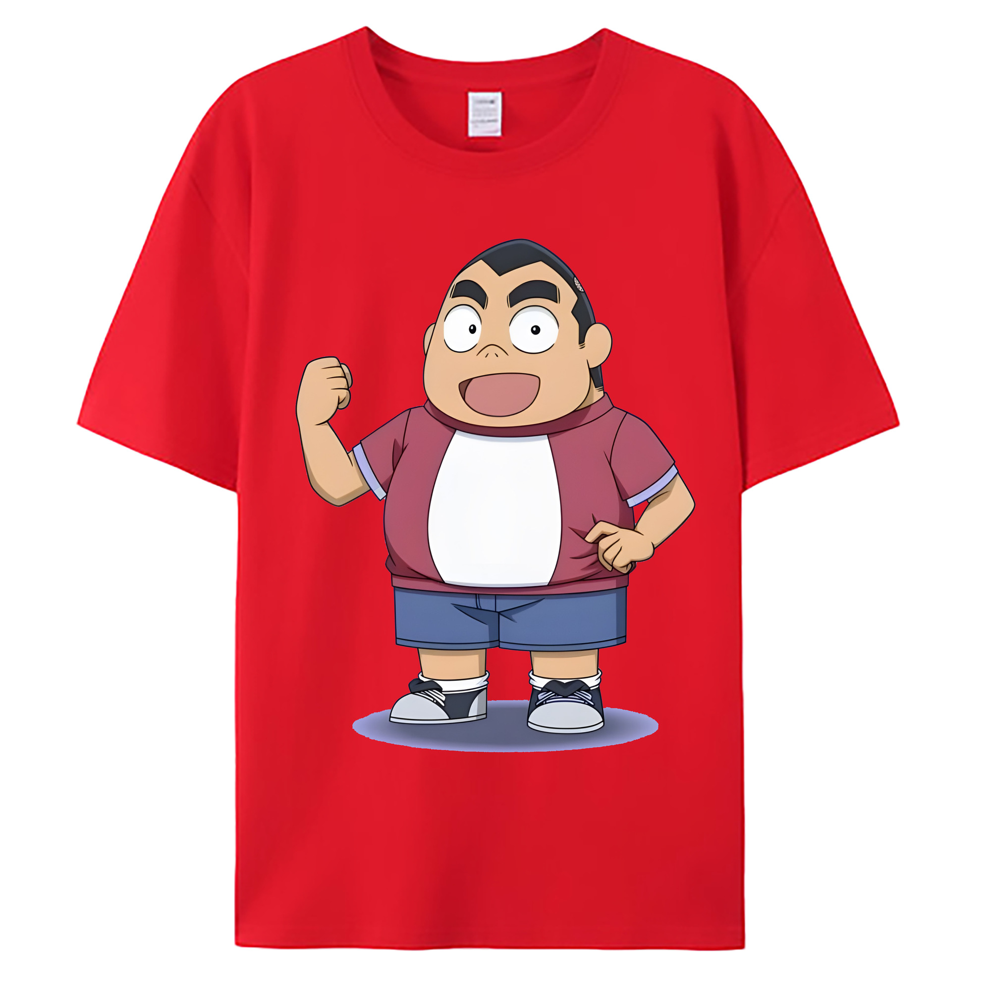（画像用） 名探偵コナン 小嶋 元太 こじま げんた Detective Conan Kojima Genta 綿100％ メンズ半袖Tシャツ｜肌触りやわらか＆通気性