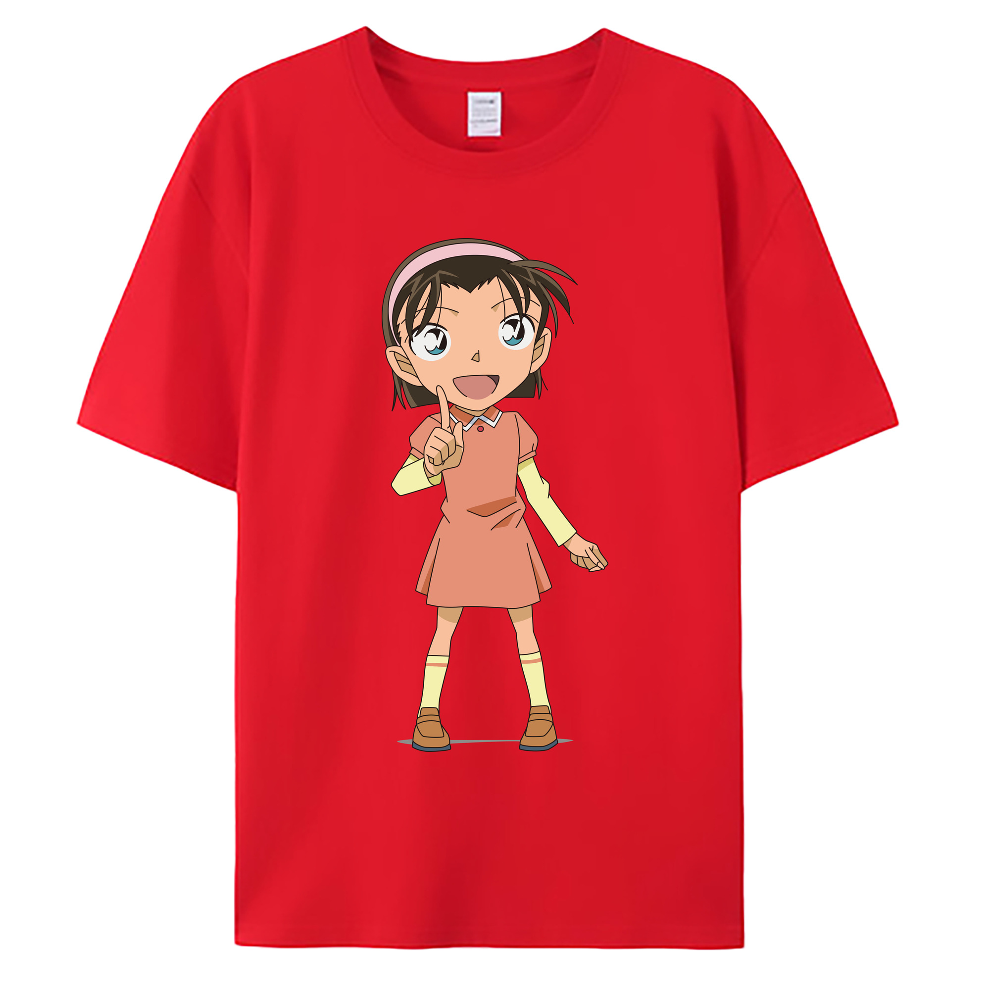 （画像用） 名探偵コナン 吉田 歩美 よしだ あゆみ Detective Conan my Yeager 綿100％ メンズ半袖Tシャツ｜肌触りやわらか＆通気性