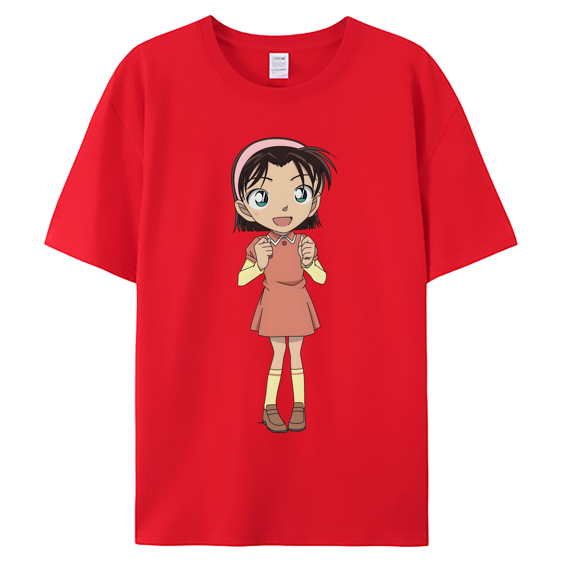 （画像用） 名探偵コナン 吉田 歩美 よしだ あゆみ Detective Conan my Yeager 綿100％ メンズ半袖Tシャツ｜肌触りやわらか＆通気性