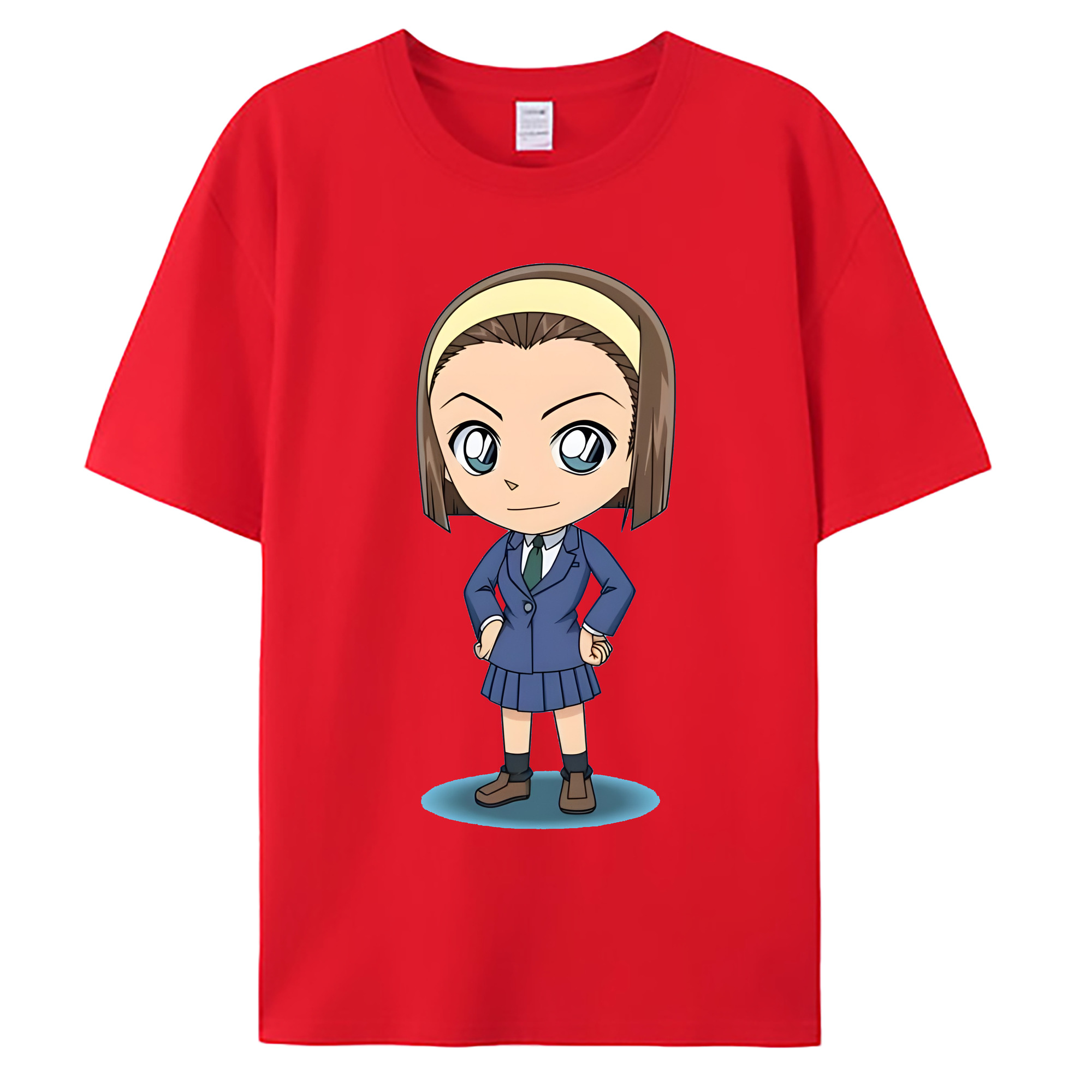 （画像用） 名探偵コナン 吉田 歩美 よしだ あゆみ Detective Conan my Yeager 綿100％ メンズ半袖Tシャツ｜肌触りやわらか＆通気性