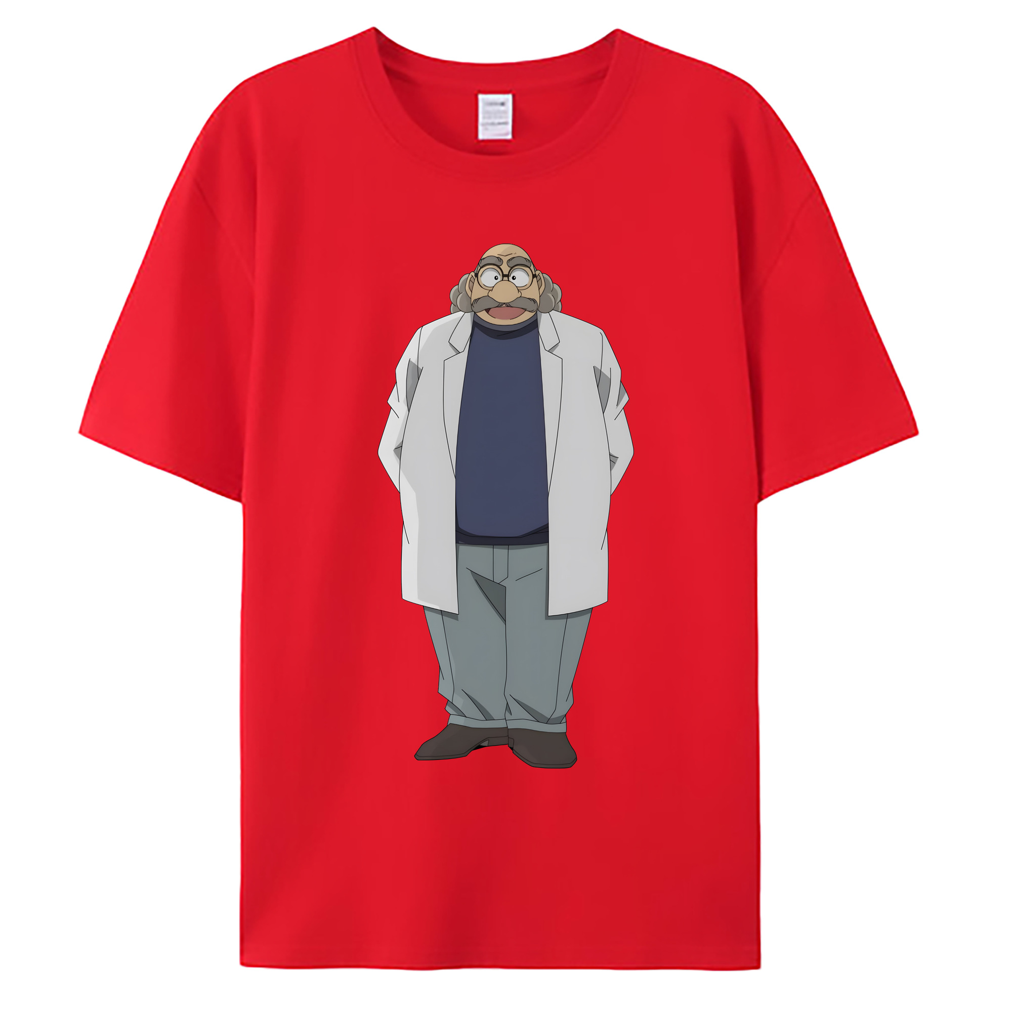 （画像用） 名探偵コナン あがさ ひろし Detective Conan Agasa Hiroshi 綿100％ メンズ半袖Tシャツ｜肌触りやわらか＆通気性
