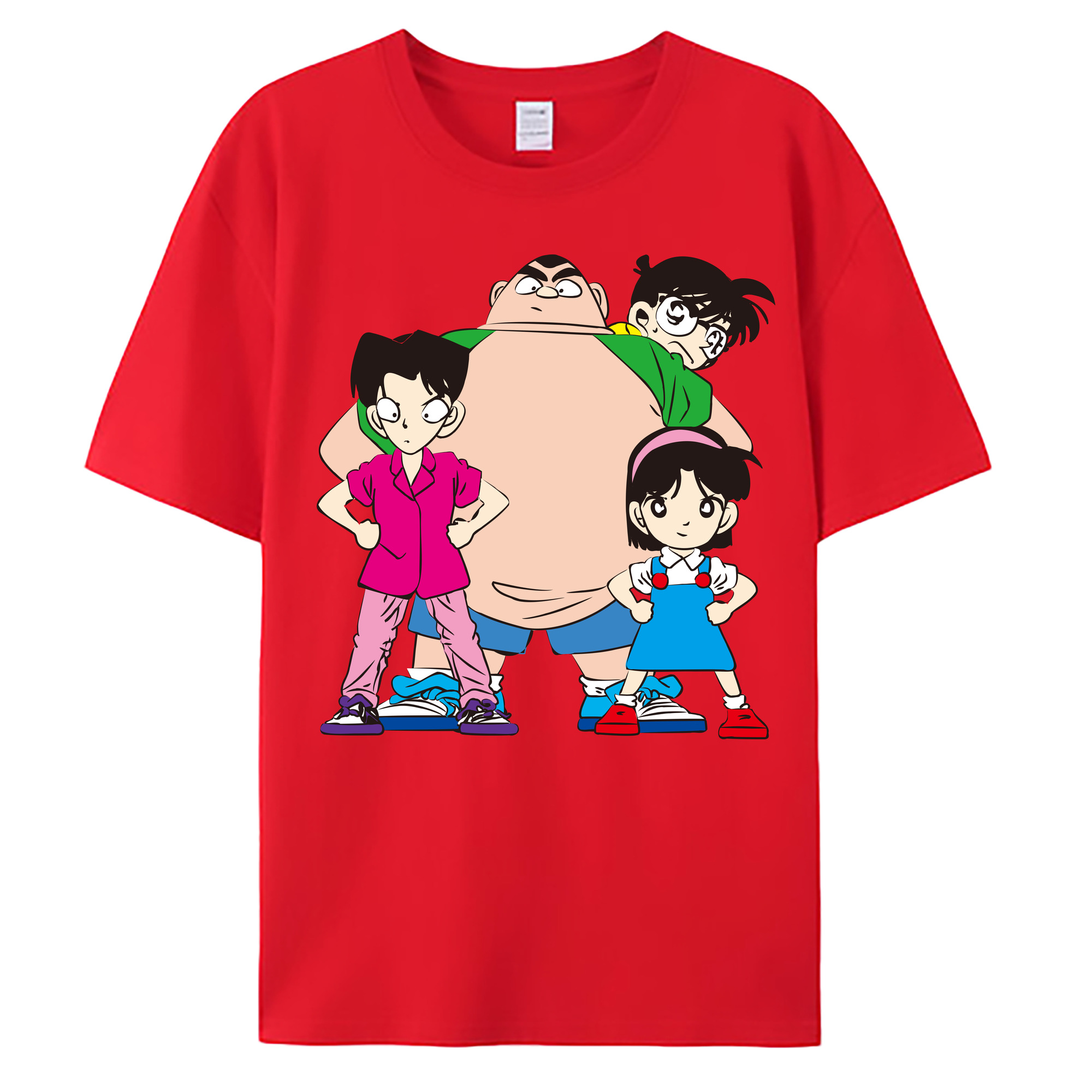 （画像用） 名探偵コナン Detective Conan 綿100％ メンズ半袖Tシャツ｜肌触りやわらか＆通気性