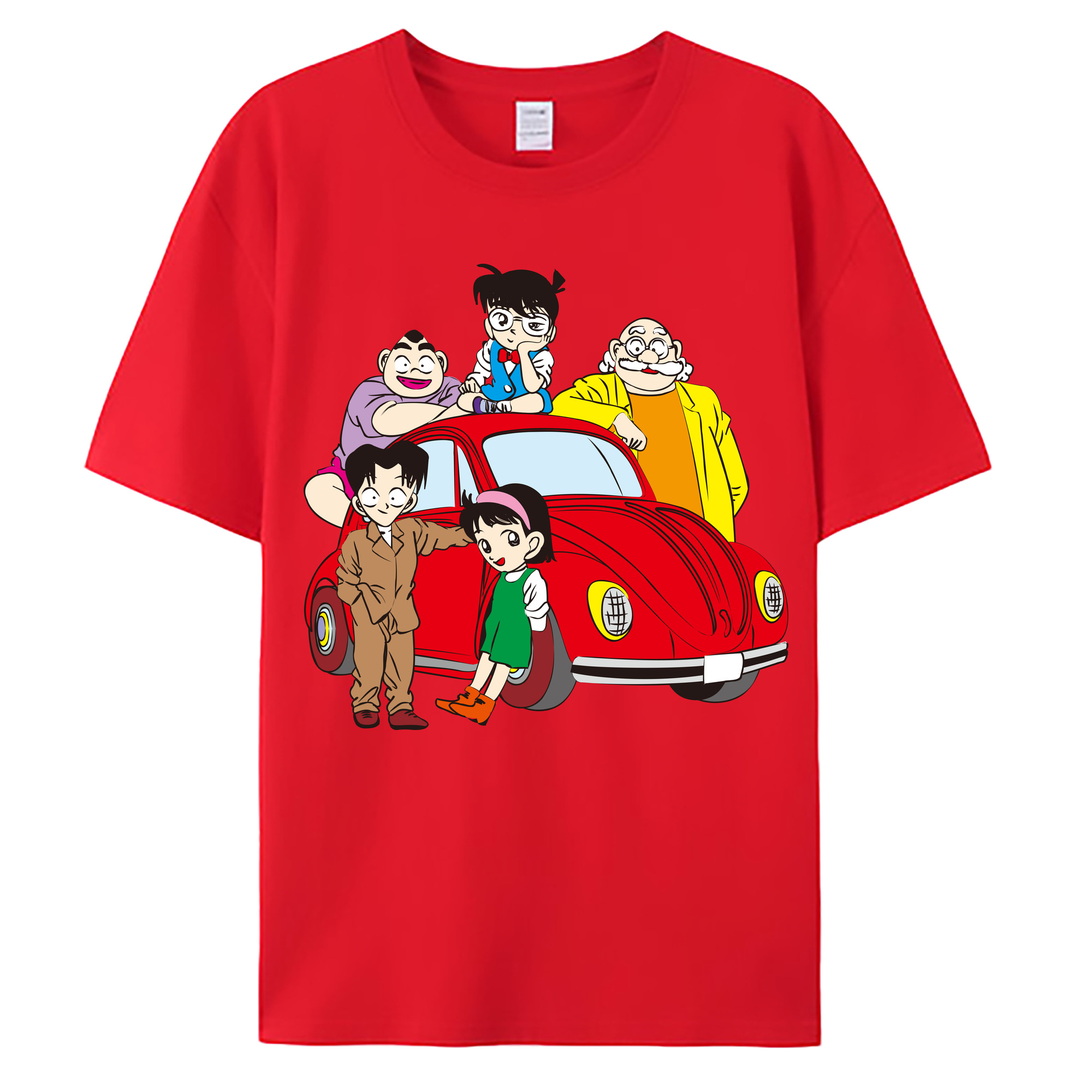 （画像用） 名探偵コナン Detective Conan 綿100％ メンズ半袖Tシャツ｜肌触りやわらか＆通気性
