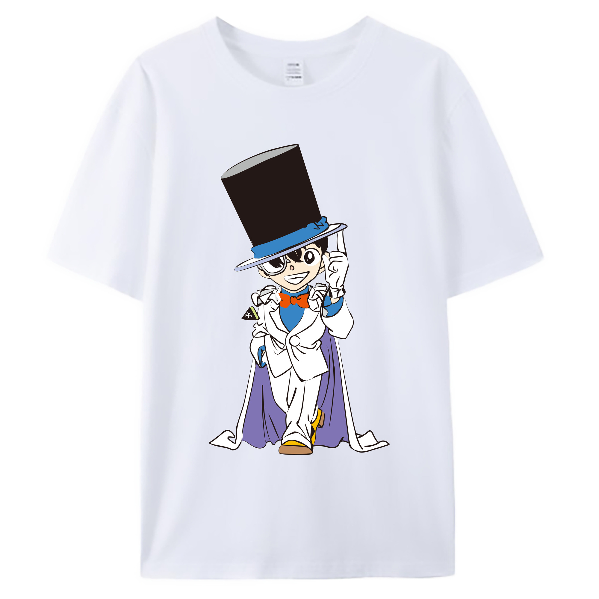 （画像用） 名探偵コナン 江戸川 コナン Detective Conan Conan Edogawa 綿100％ メンズ半袖Tシャツ｜肌触りやわらか＆通気性