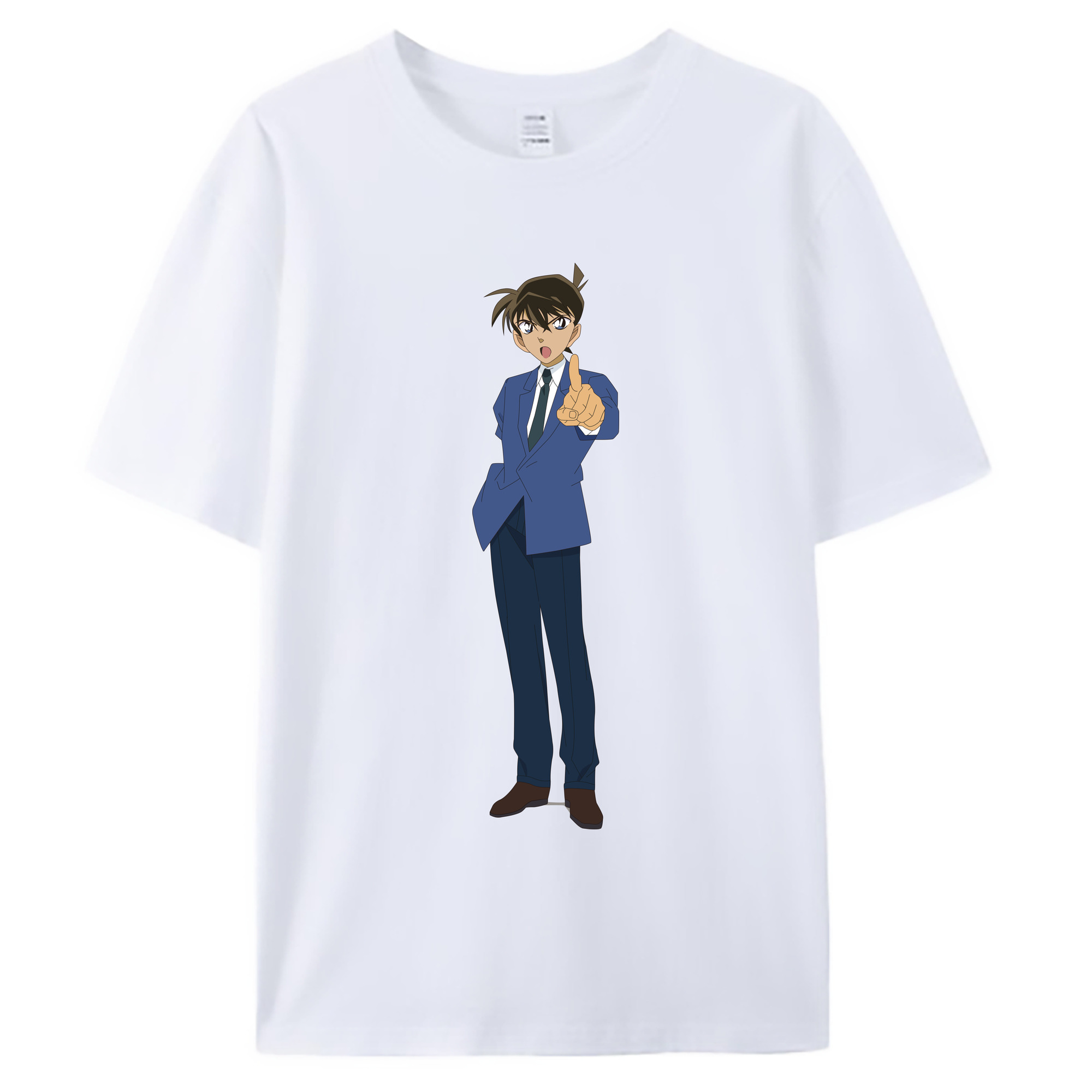 （画像用） 名探偵コナン 江戸川 コナン Detective Conan Conan Edogawa 綿100％ メンズ半袖Tシャツ｜肌触りやわらか＆通気性