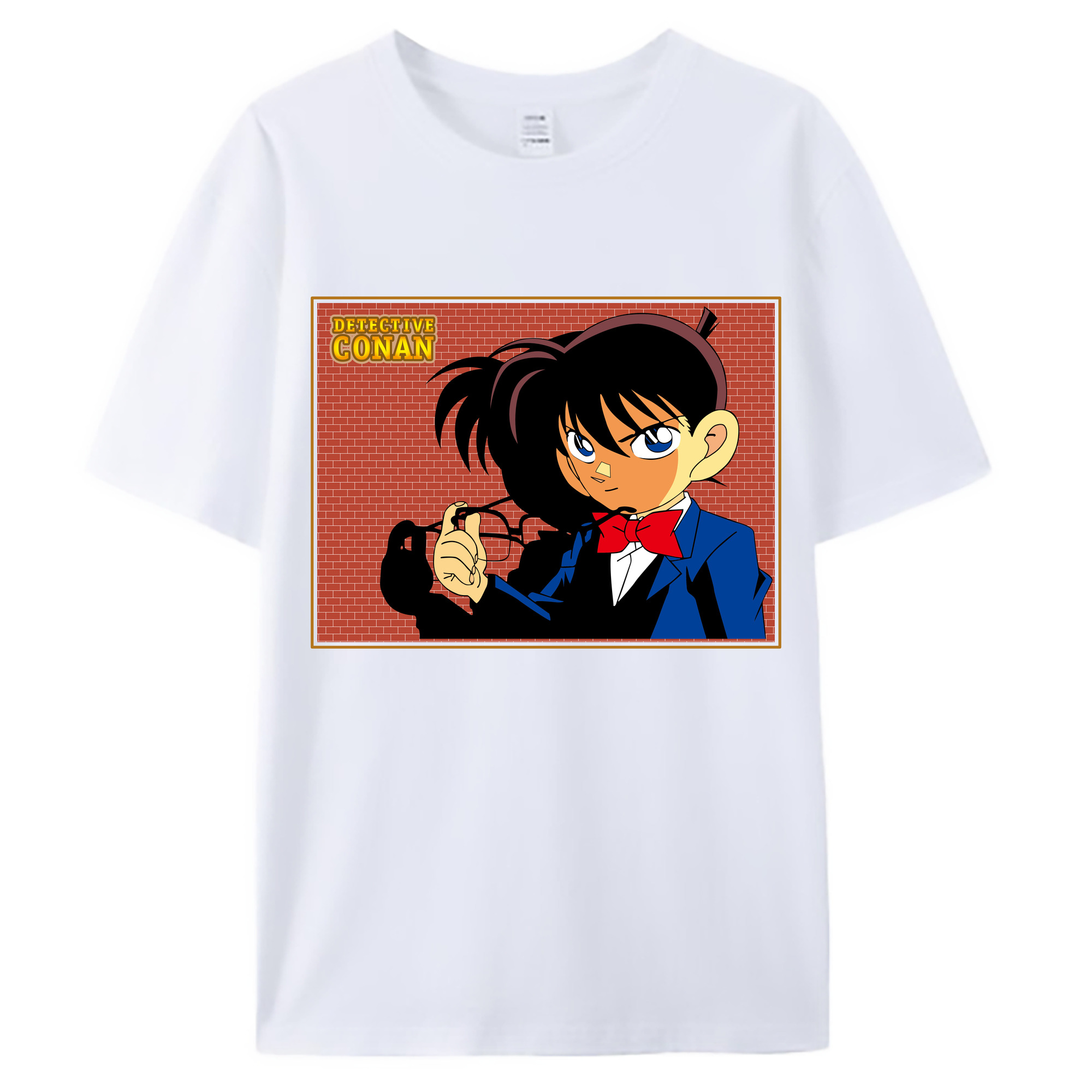 （画像用） 名探偵コナン 江戸川 コナン Detective Conan Conan Edogawa 綿100％ メンズ半袖Tシャツ｜肌触りやわらか＆通気性