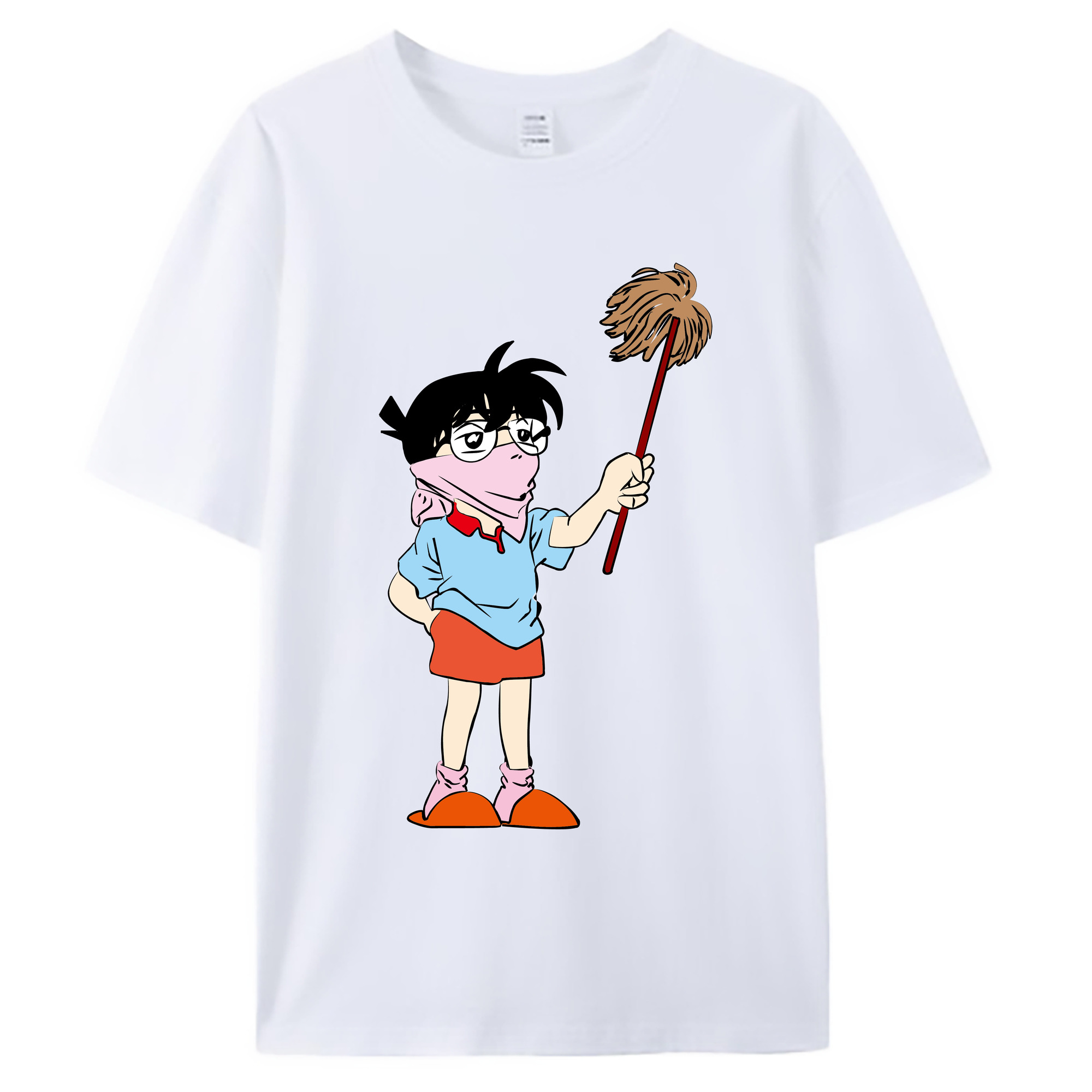 （画像用） 名探偵コナン 江戸川 コナン Detective Conan Conan Edogawa 綿100％ メンズ半袖Tシャツ｜肌触りやわらか＆通気性