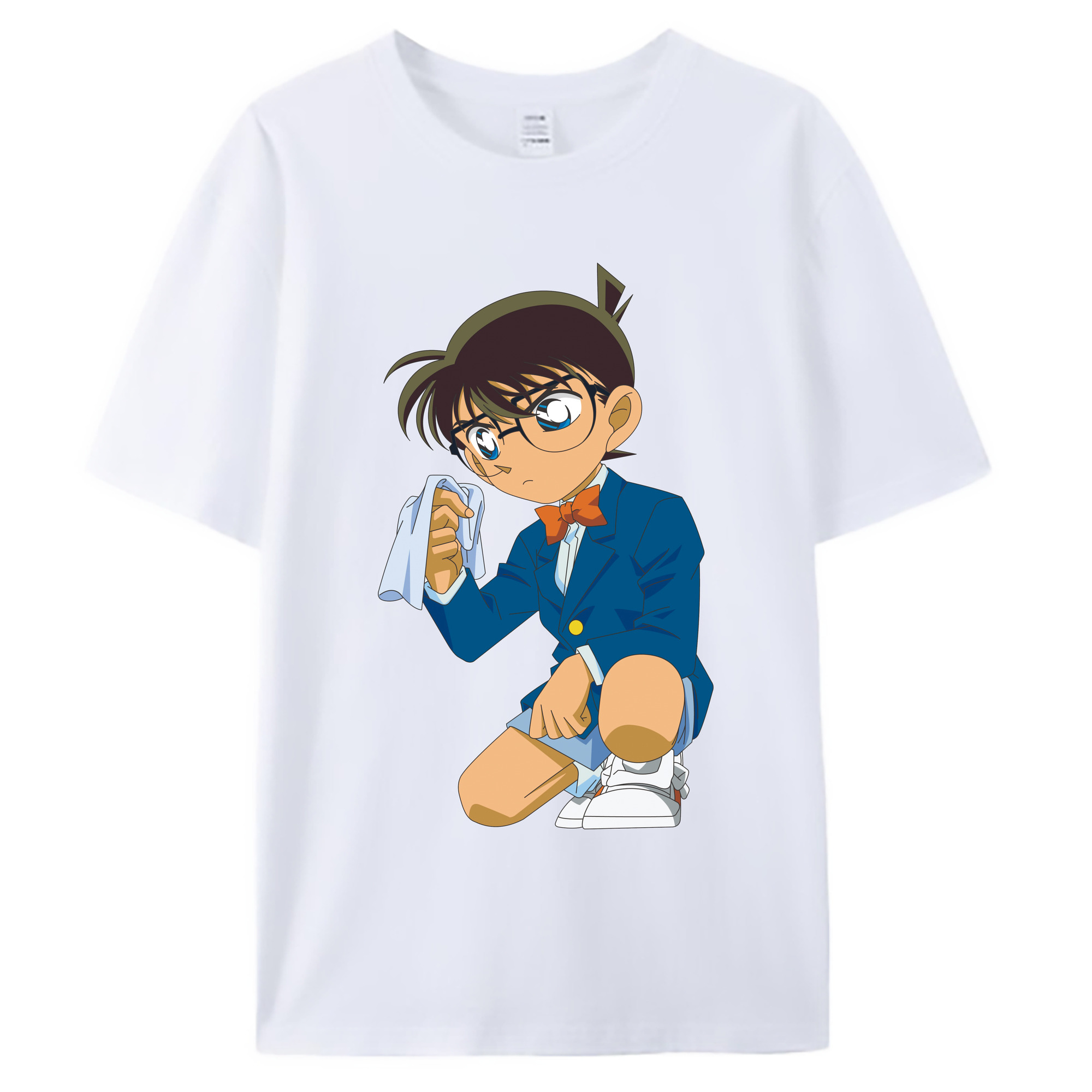 （画像用） 名探偵コナン 江戸川 コナン Detective Conan Conan Edogawa 綿100％ メンズ半袖Tシャツ｜肌触りやわらか＆通気性