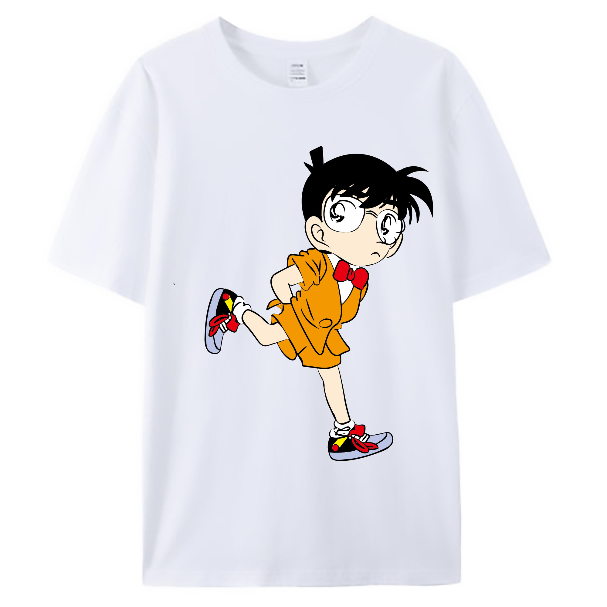 （画像用） 名探偵コナン 江戸川 コナン Detective Conan Conan Edogawa 綿100％ メンズ半袖Tシャツ｜肌触りやわらか＆通気性