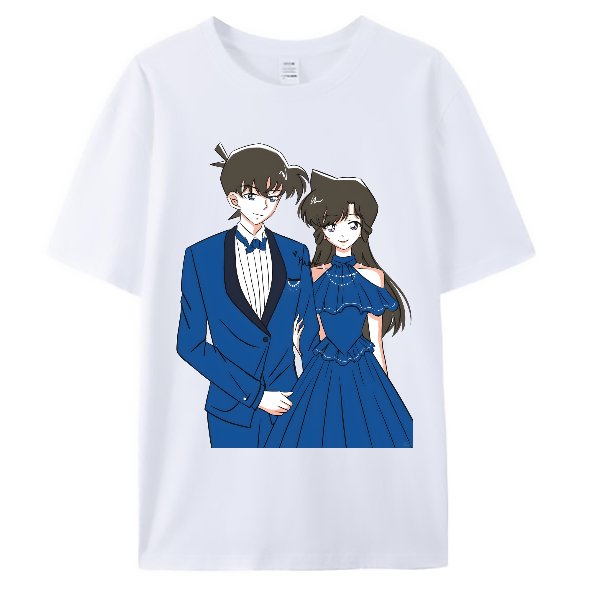 （画像用） 名探偵コナン 江戸川 コナン Detective Conan Conan Edogawa 綿100％ メンズ半袖Tシャツ｜肌触りやわらか＆通気性