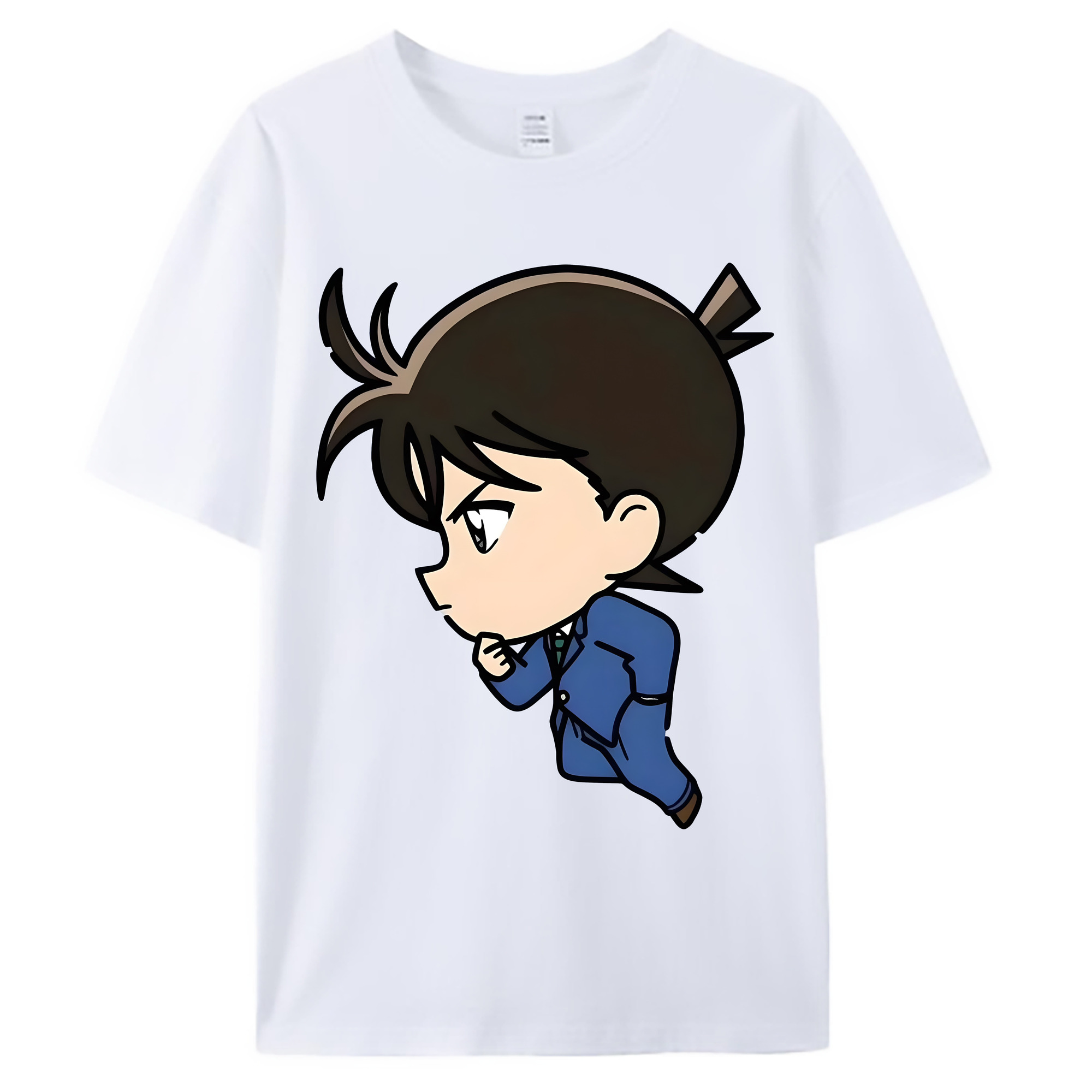（画像用） 名探偵コナン 江戸川 コナン Detective Conan Conan Edogawa 綿100％ メンズ半袖Tシャツ｜肌触りやわらか＆通気性