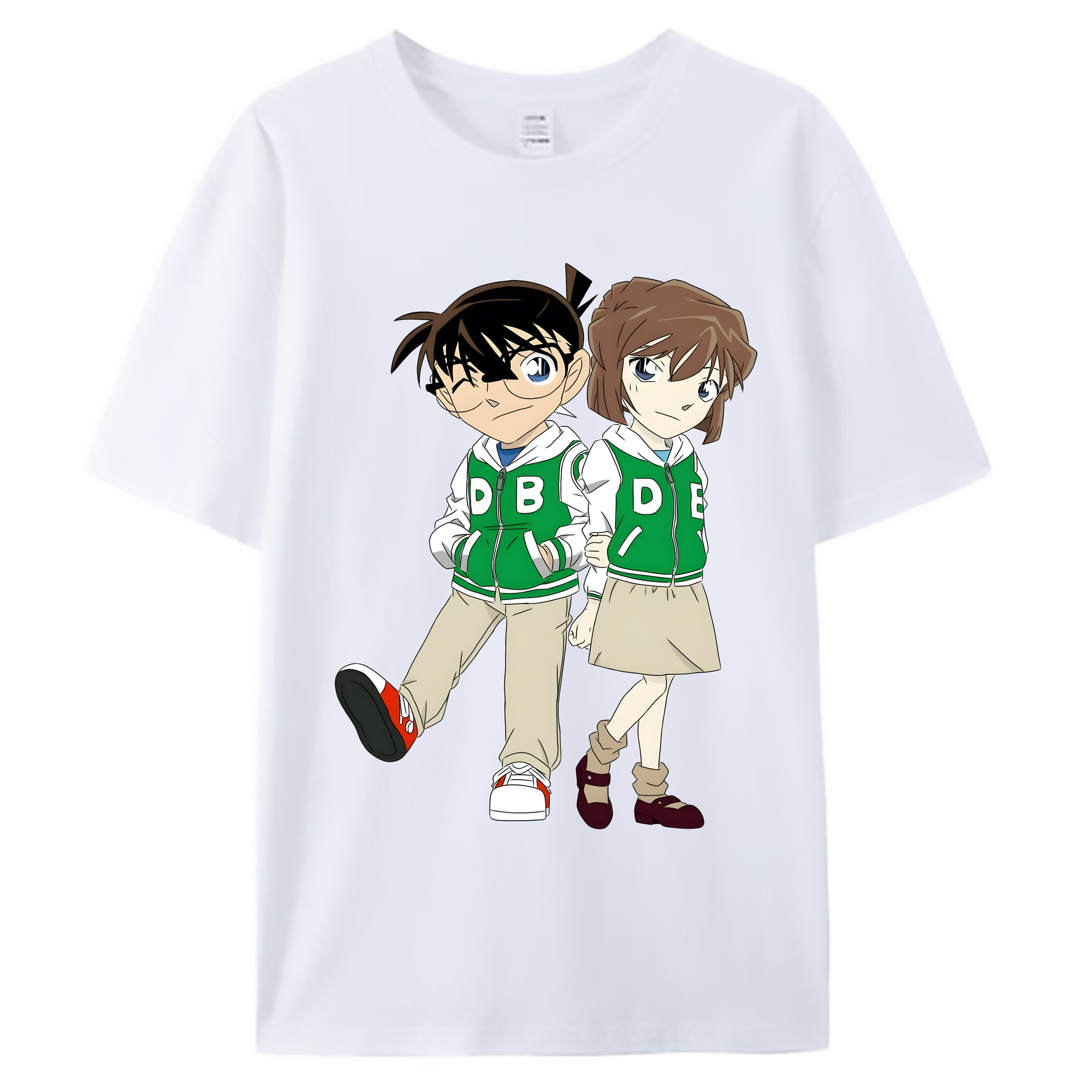 （画像用） 名探偵コナン 江戸川 コナン Detective Conan Conan Edogawa 綿100％ メンズ半袖Tシャツ｜肌触りやわらか＆通気性