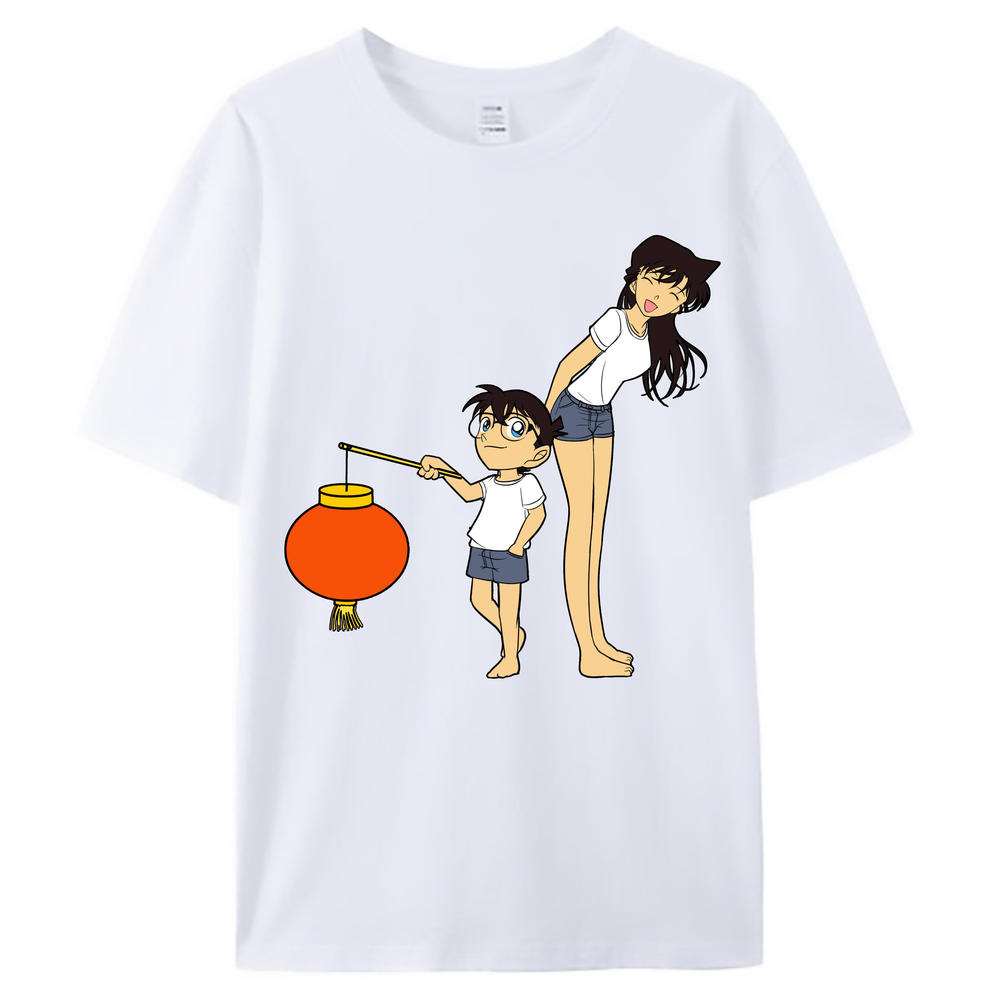 （画像用） 名探偵コナン 毛利 蘭 もうり らん、モーリ ラン Detective Conan Rachel Moore 綿100％ メンズ半袖Tシャツ｜肌触りやわらか＆通気性