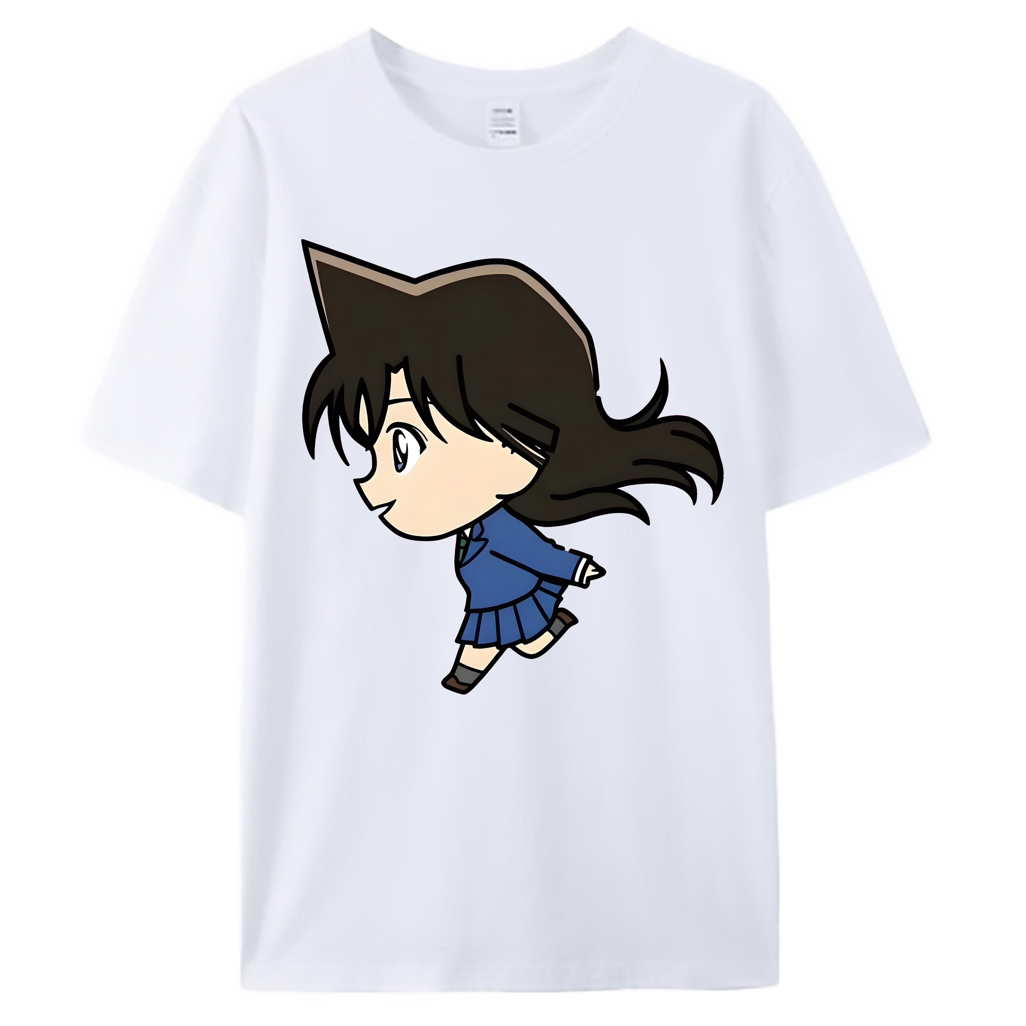 （画像用） 名探偵コナン 毛利 蘭 もうり らん、モーリ ラン Detective Conan Rachel Moore 綿100％ メンズ半袖Tシャツ｜肌触りやわらか＆通気性