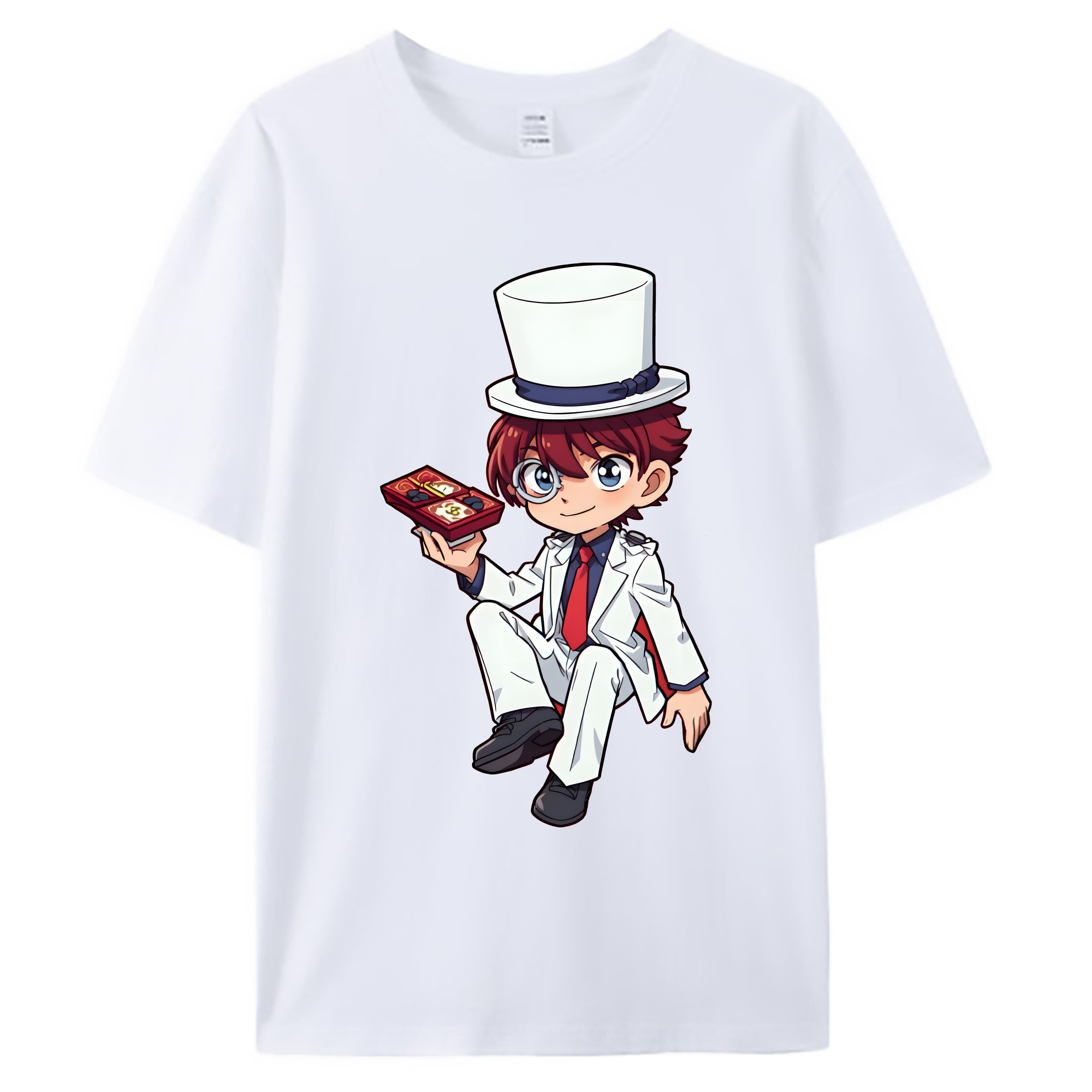 （画像用） 名探偵コナン くろば かいと Detective Conan Kuroba Kaito 綿100％ メンズ半袖Tシャツ｜肌触りやわらか＆通気性