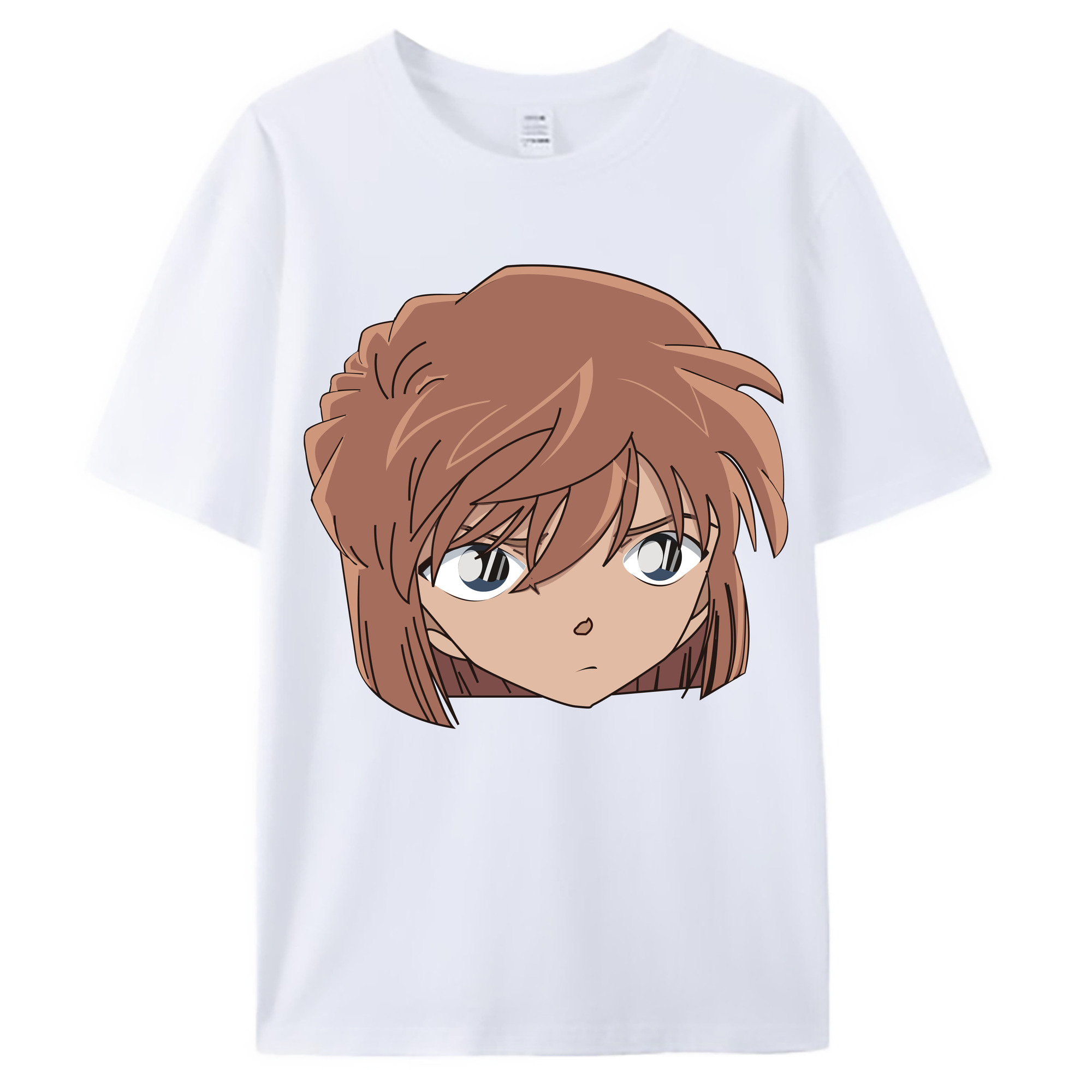 （画像用） 名探偵コナン 灰原 哀 はいばら あい Detective Conan Anita Hailey、Vi Graythorn Haibara Ai 綿100％ メンズ半袖Tシャツ｜肌触りやわらか＆通気性