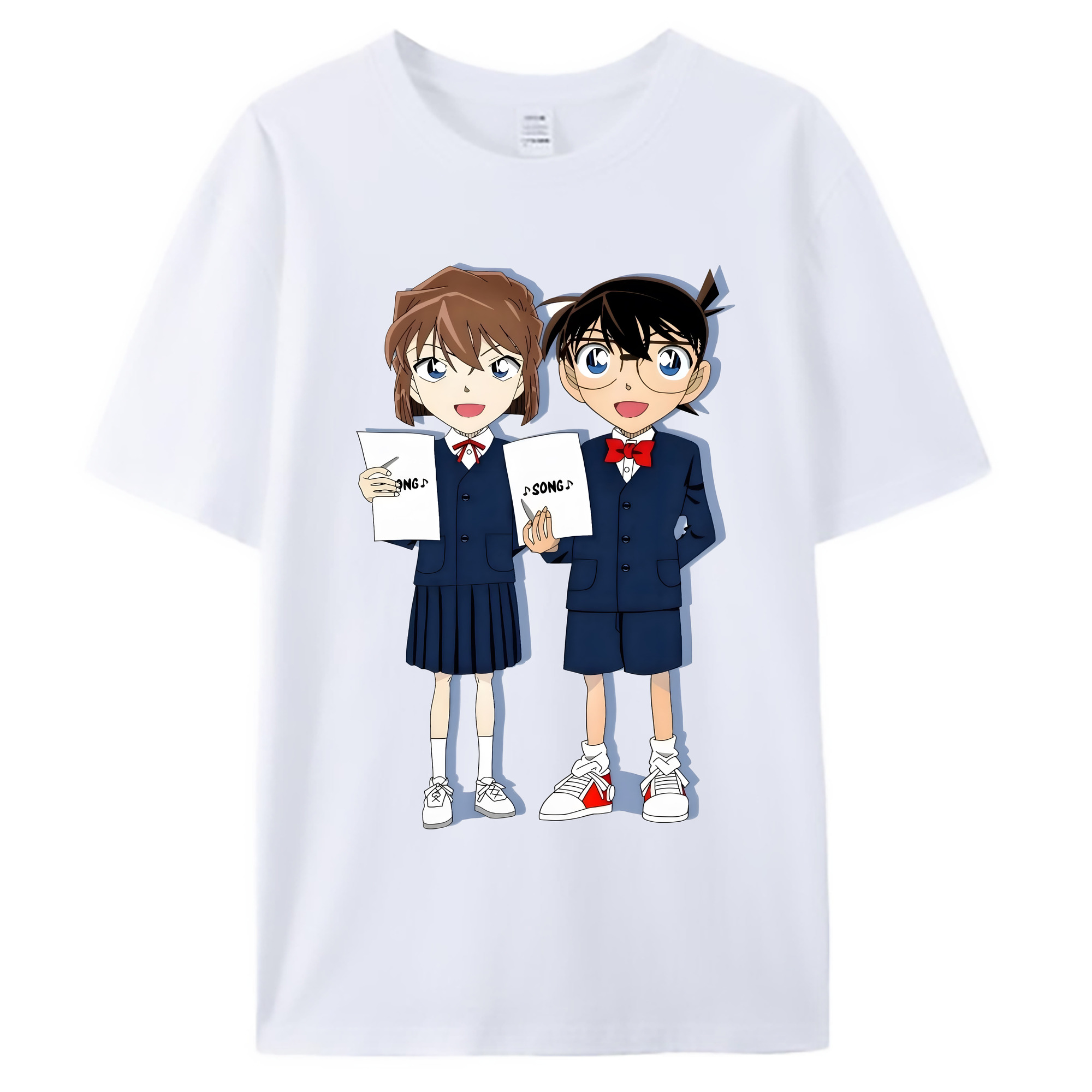（画像用） 名探偵コナン 灰原 哀 はいばら あい Detective Conan Anita Hailey、Vi Graythorn Haibara Ai 綿100％ メンズ半袖Tシャツ｜肌触りやわらか＆通気性