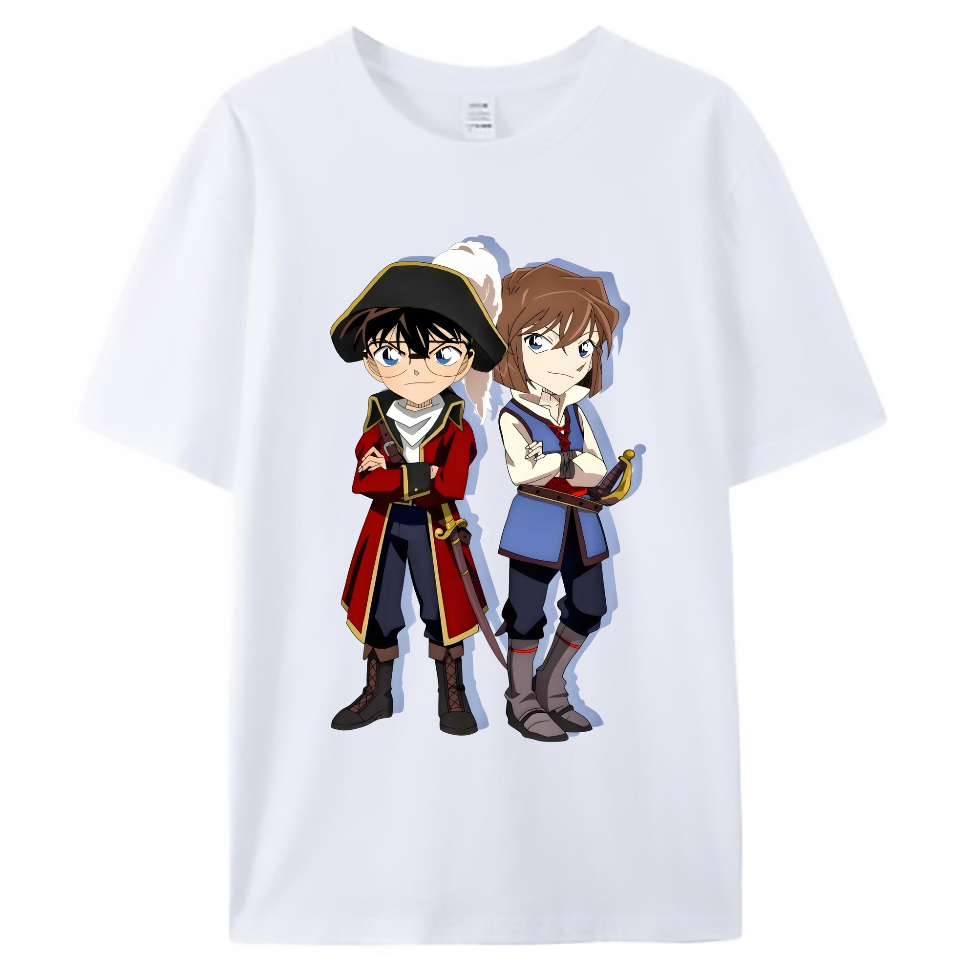 （画像用） 名探偵コナン 灰原 哀 はいばら あい Detective Conan Anita Hailey、Vi Graythorn Haibara Ai 綿100％ メンズ半袖Tシャツ｜肌触りやわらか＆通気性