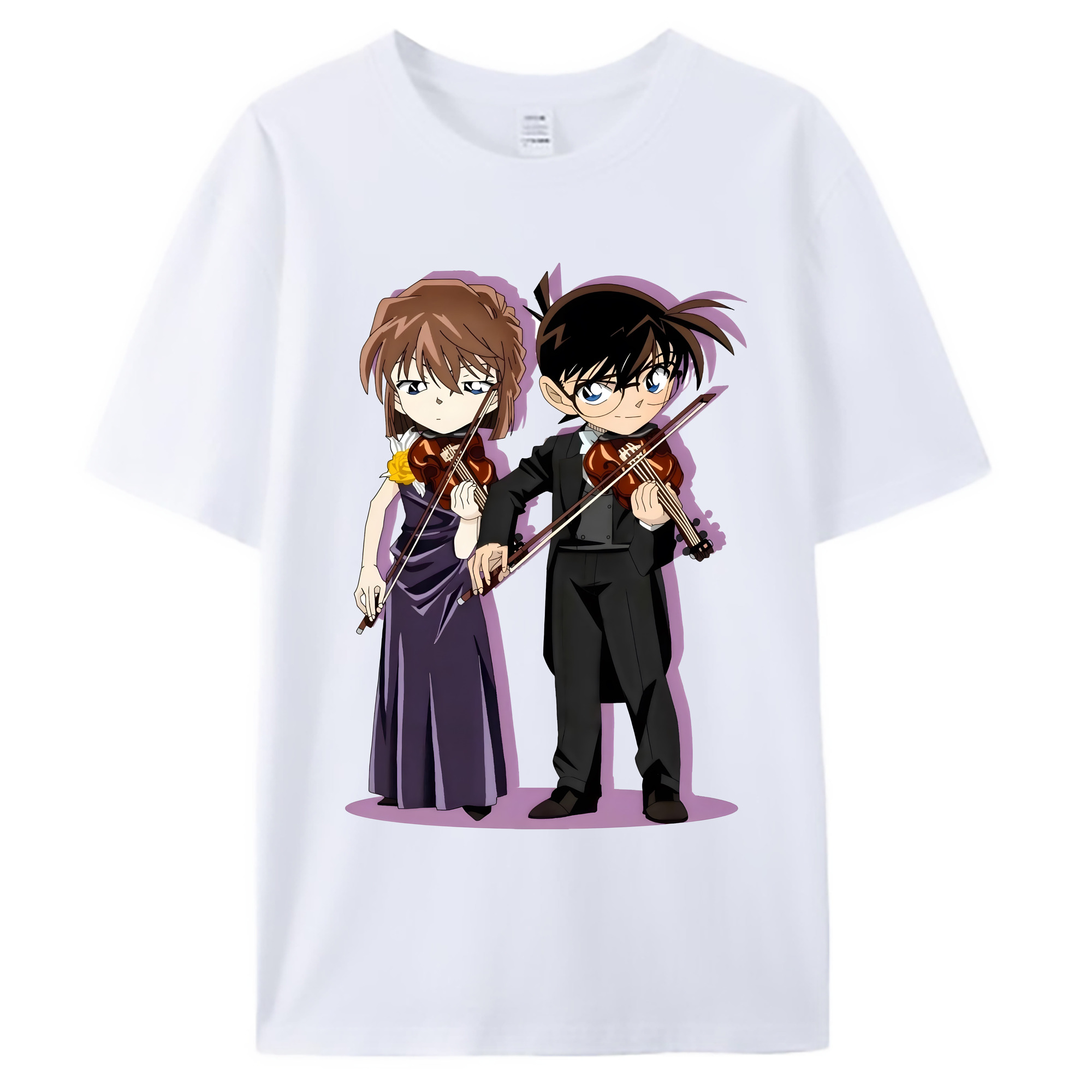 （画像用） 名探偵コナン 灰原 哀 はいばら あい Detective Conan Anita Hailey、Vi Graythorn Haibara Ai 綿100％ メンズ半袖Tシャツ｜肌触りやわらか＆通気性