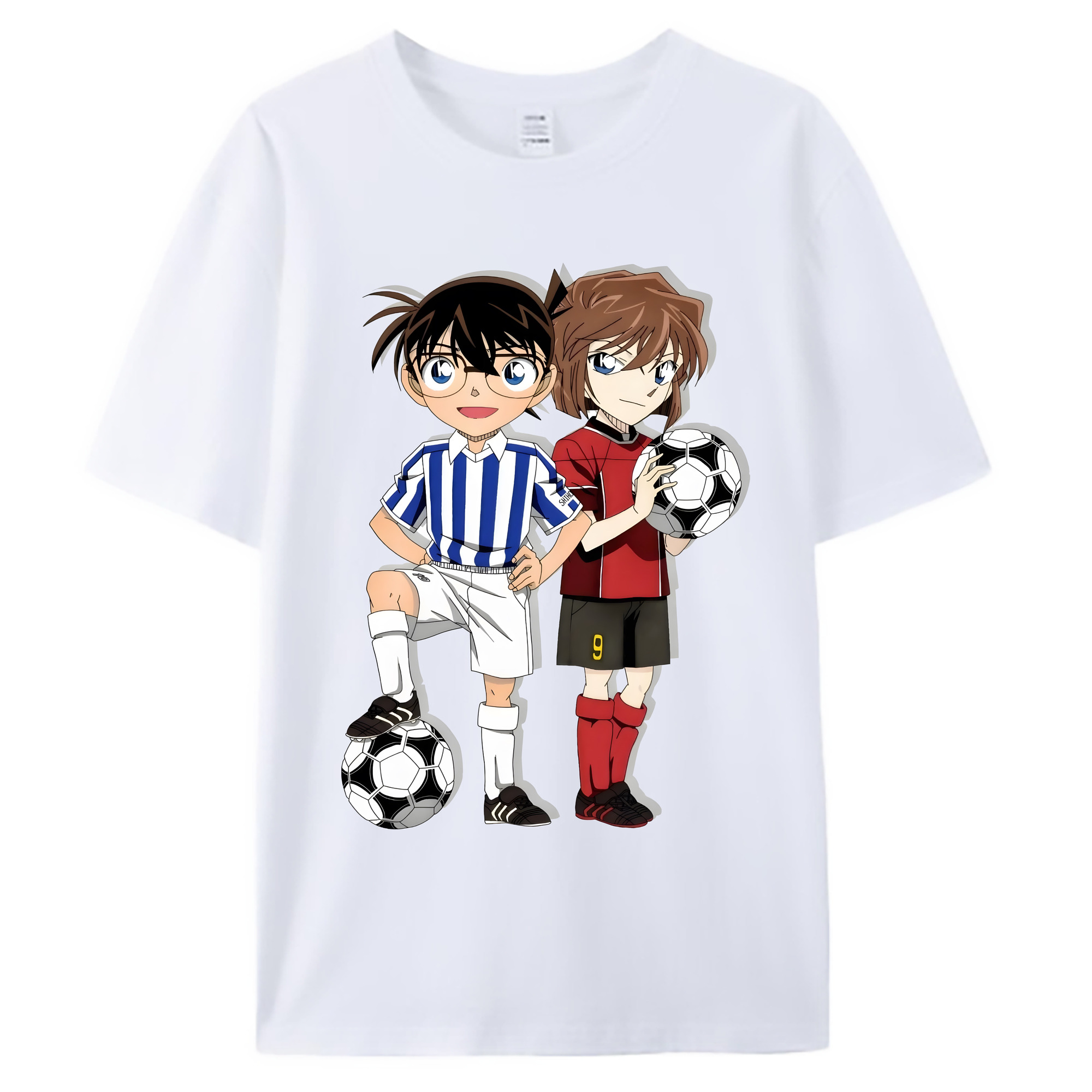 （画像用） 名探偵コナン 灰原 哀 はいばら あい Detective Conan Anita Hailey、Vi Graythorn Haibara Ai 綿100％ メンズ半袖Tシャツ｜肌触りやわらか＆通気性
