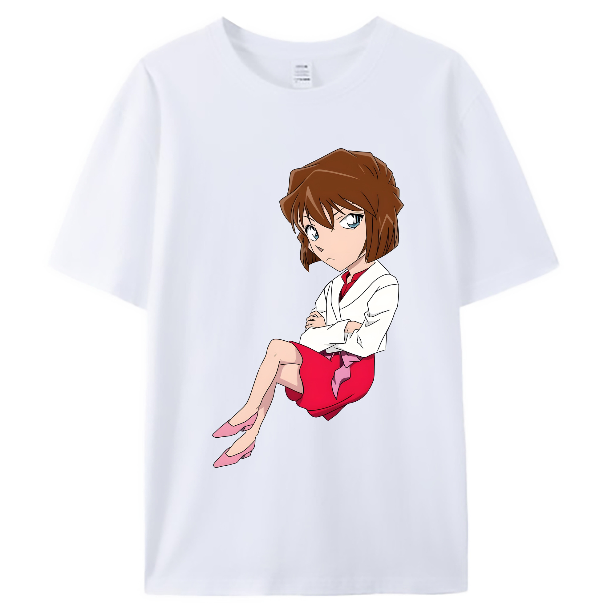（画像用） 名探偵コナン 灰原 哀 はいばら あい Detective Conan Anita Hailey、Vi Graythorn Haibara Ai 綿100％ メンズ半袖Tシャツ｜肌触りやわらか＆通気性