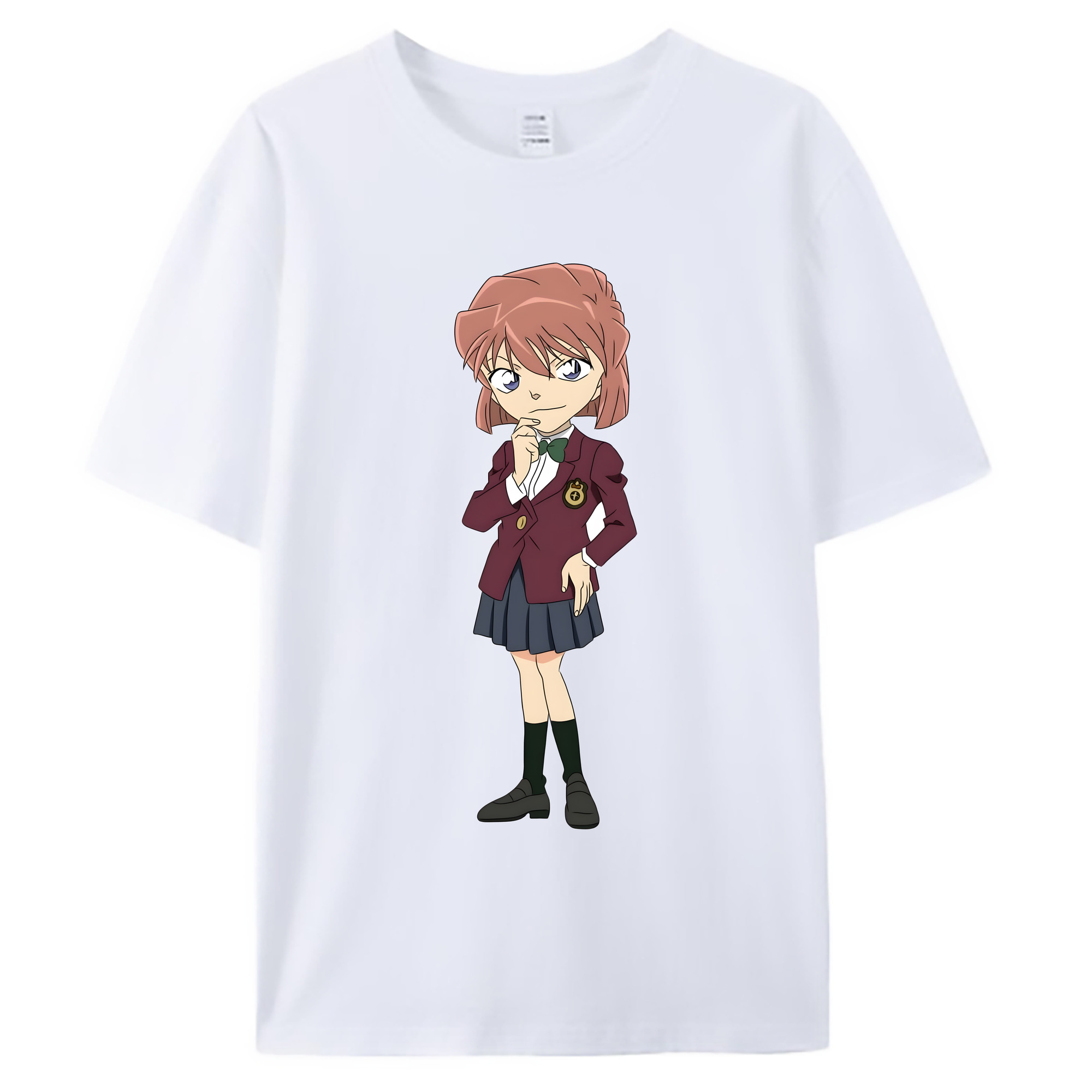 （画像用） 名探偵コナン 灰原 哀 はいばら あい Detective Conan Anita Hailey、Vi Graythorn Haibara Ai 綿100％ メンズ半袖Tシャツ｜肌触りやわらか＆通気性