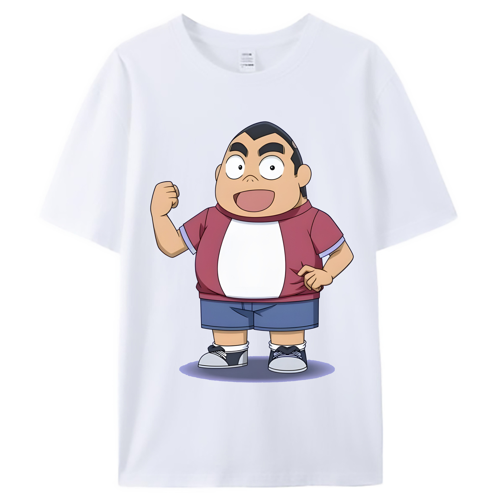 （画像用） 名探偵コナン 小嶋 元太 こじま げんた Detective Conan Kojima Genta 綿100％ メンズ半袖Tシャツ｜肌触りやわらか＆通気性