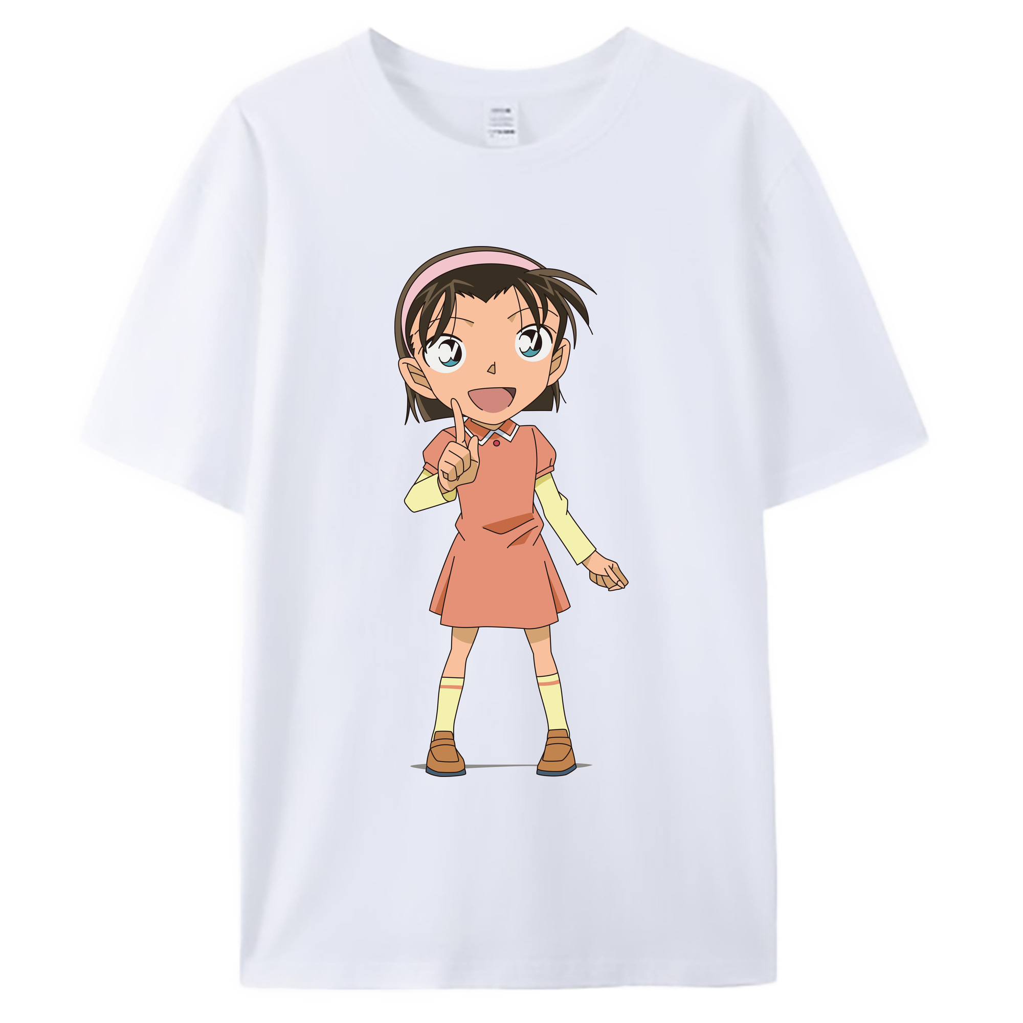 （画像用） 名探偵コナン 吉田 歩美 よしだ あゆみ Detective Conan my Yeager 綿100％ メンズ半袖Tシャツ｜肌触りやわらか＆通気性