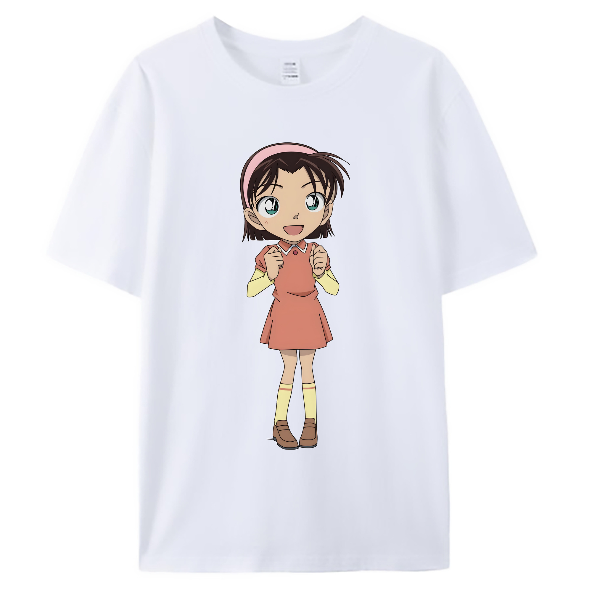 （画像用） 名探偵コナン 吉田 歩美 よしだ あゆみ Detective Conan my Yeager 綿100％ メンズ半袖Tシャツ｜肌触りやわらか＆通気性