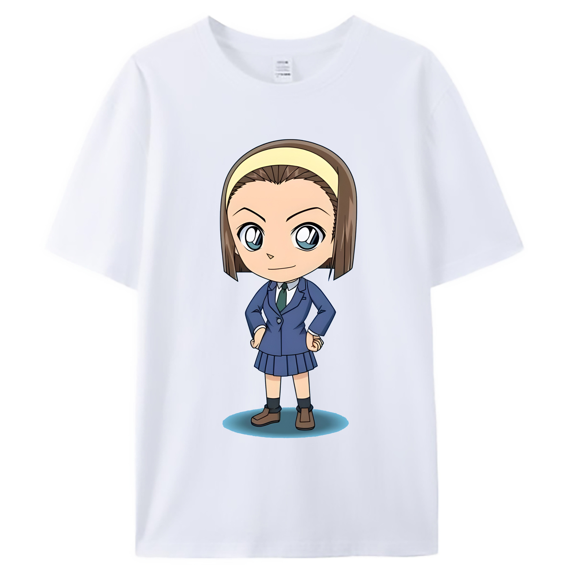 （画像用） 名探偵コナン 吉田 歩美 よしだ あゆみ Detective Conan my Yeager 綿100％ メンズ半袖Tシャツ｜肌触りやわらか＆通気性