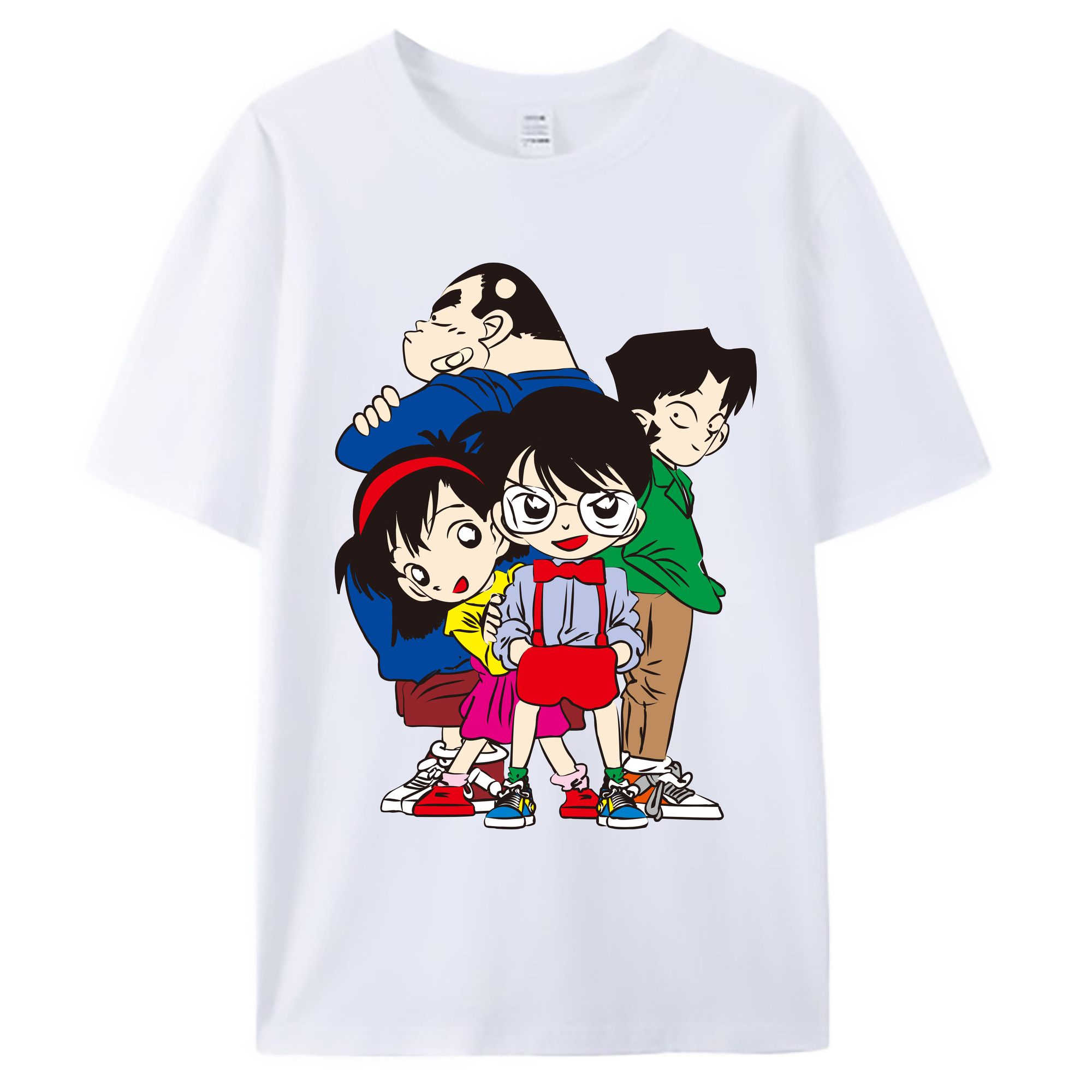 （画像用） 名探偵コナン Detective Conan 綿100％ メンズ半袖Tシャツ｜肌触りやわらか＆通気性