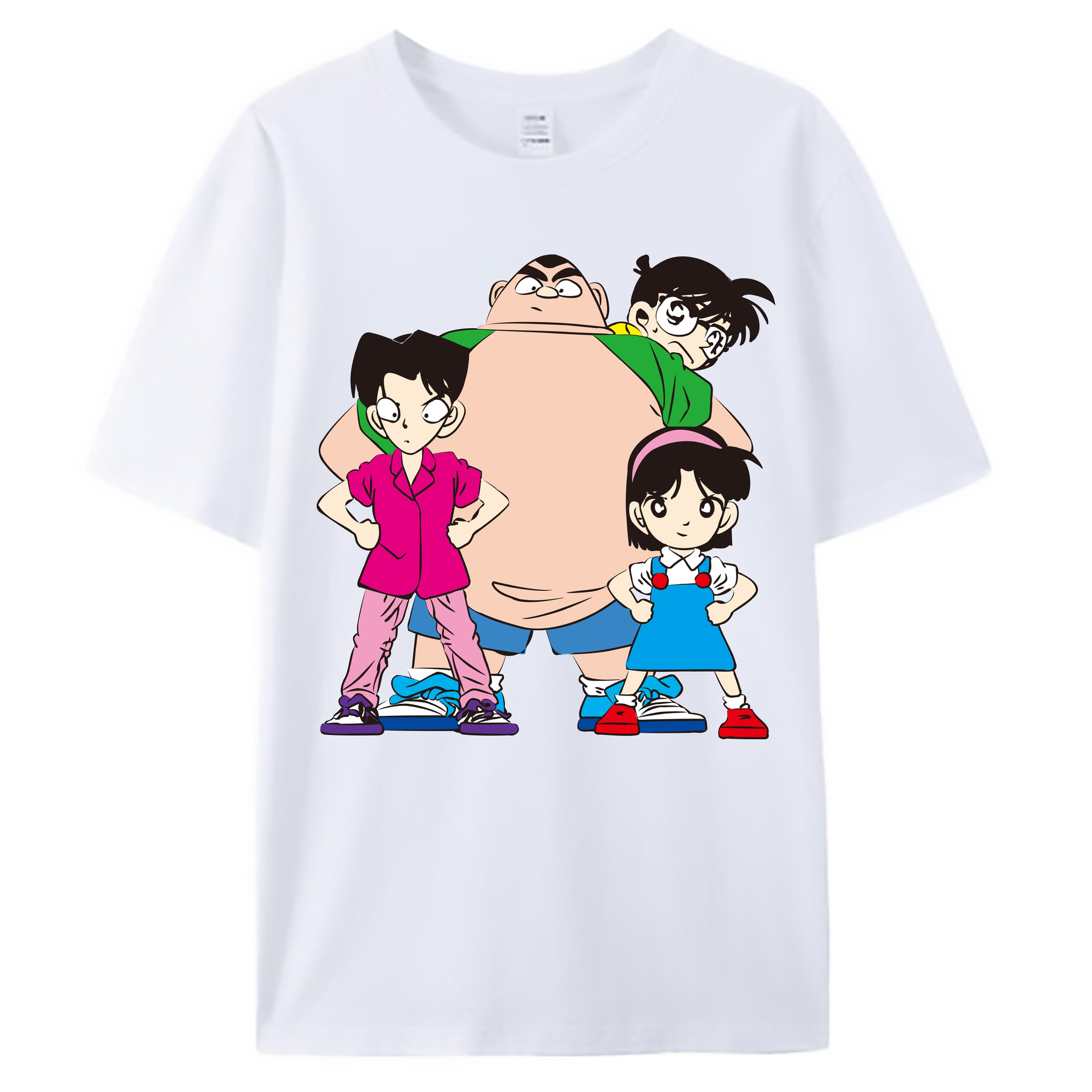 （画像用） 名探偵コナン Detective Conan 綿100％ メンズ半袖Tシャツ｜肌触りやわらか＆通気性