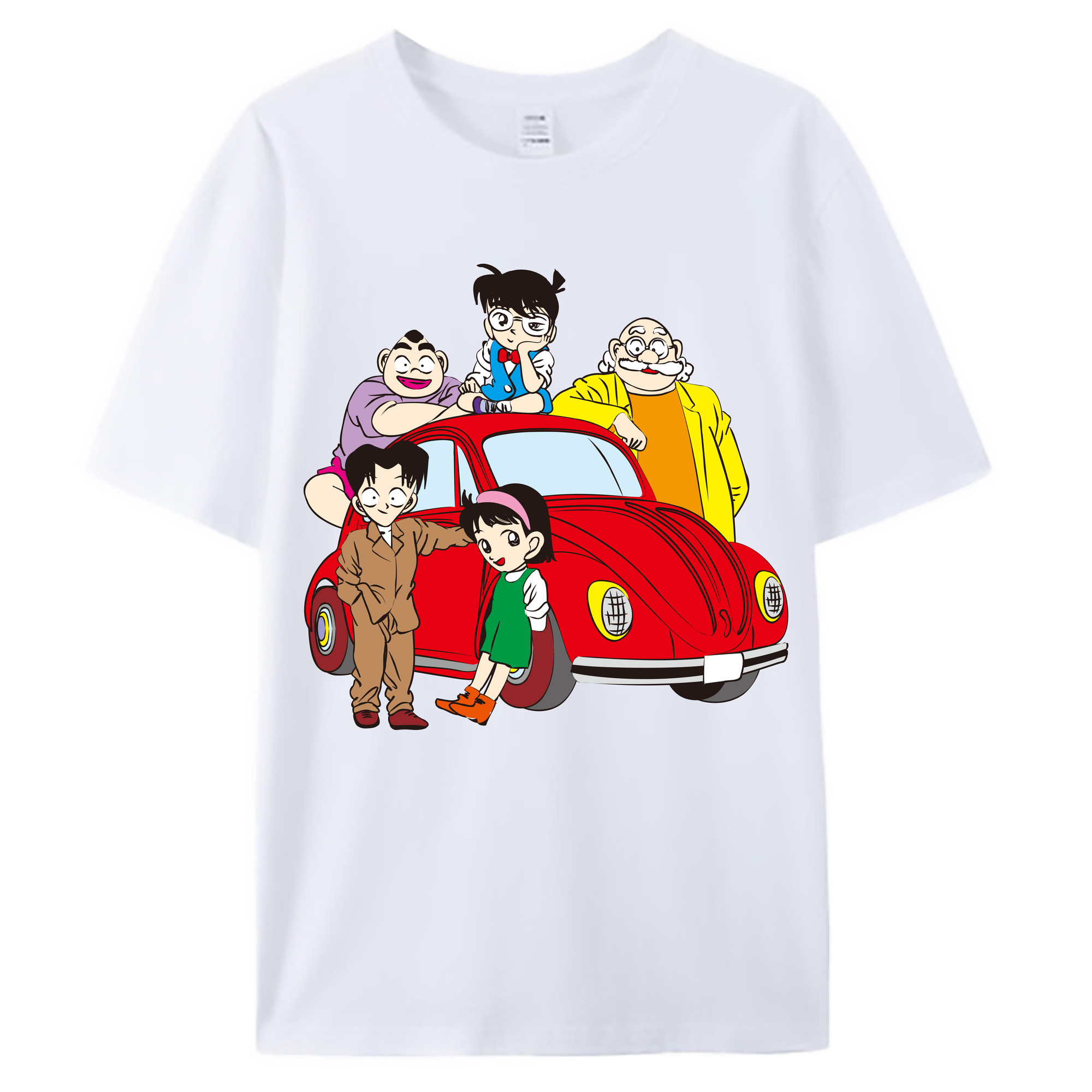 （画像用） 名探偵コナン Detective Conan 綿100％ メンズ半袖Tシャツ｜肌触りやわらか＆通気性