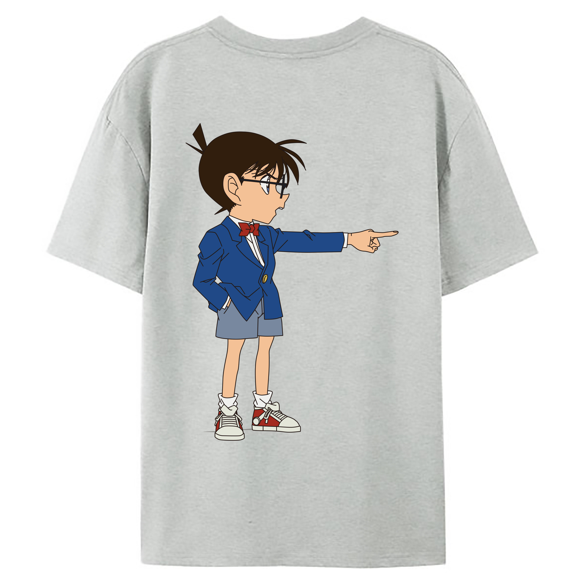 （画像用） 名探偵コナン 江戸川 コナン Detective Conan Conan Edogawa レディース半袖Tシャツ(バックプリント)