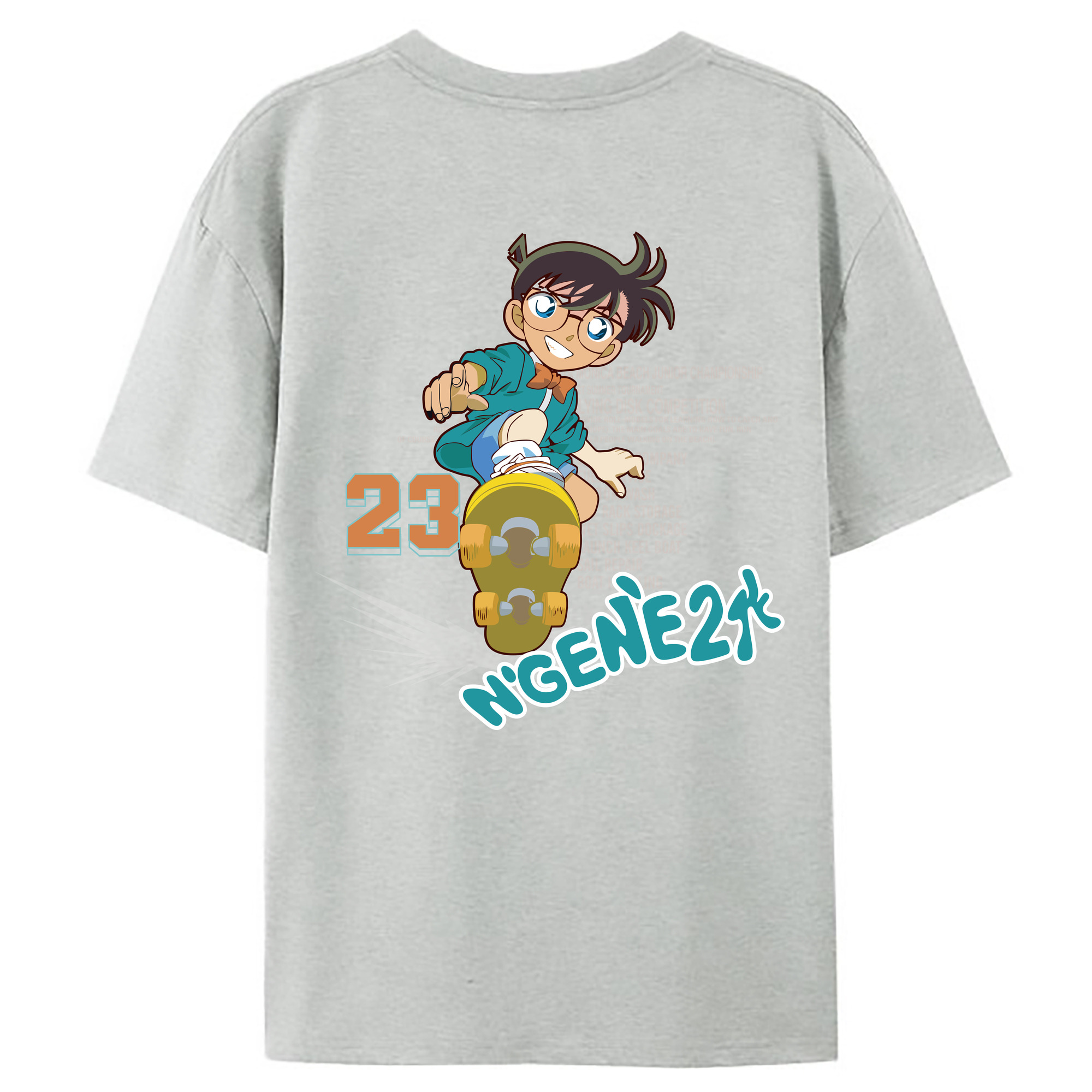 （画像用） 名探偵コナン 江戸川 コナン Detective Conan Conan Edogawa レディース半袖Tシャツ(バックプリント)