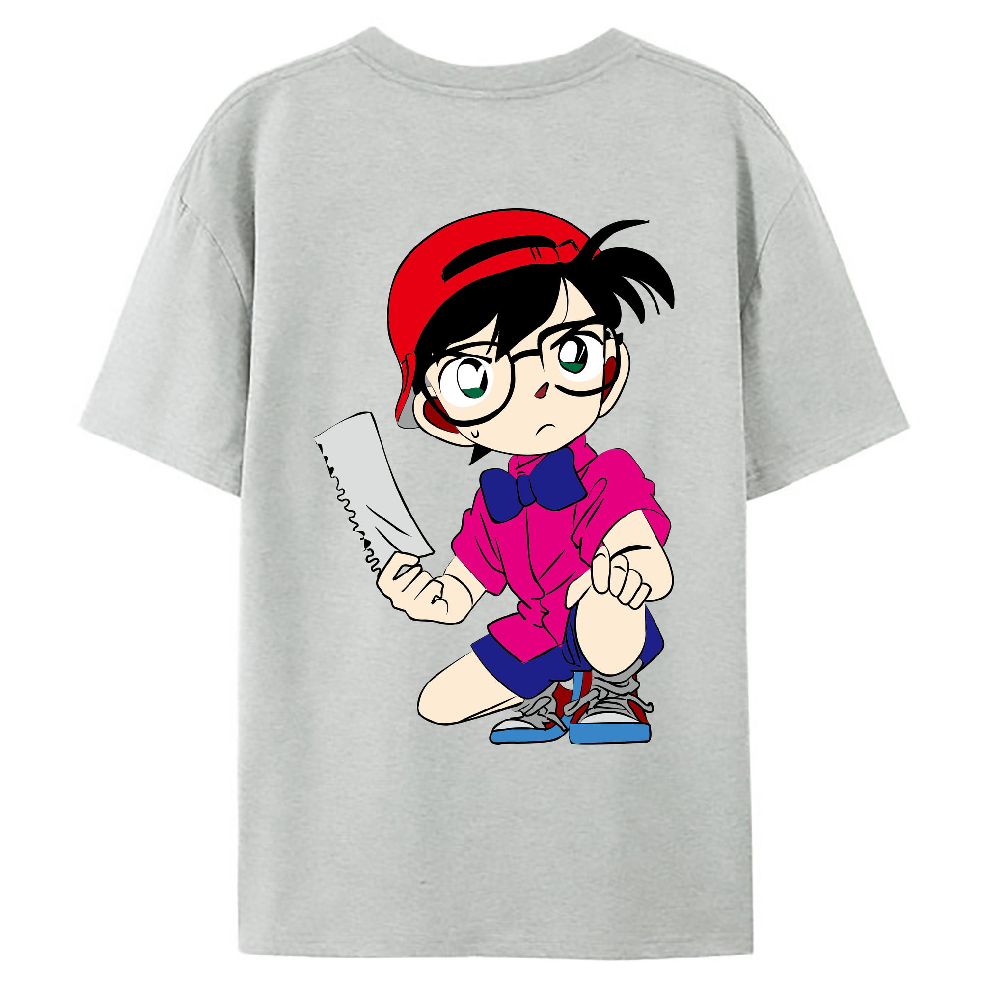 （画像用） 名探偵コナン 江戸川 コナン Detective Conan Conan Edogawa レディース半袖Tシャツ(バックプリント)