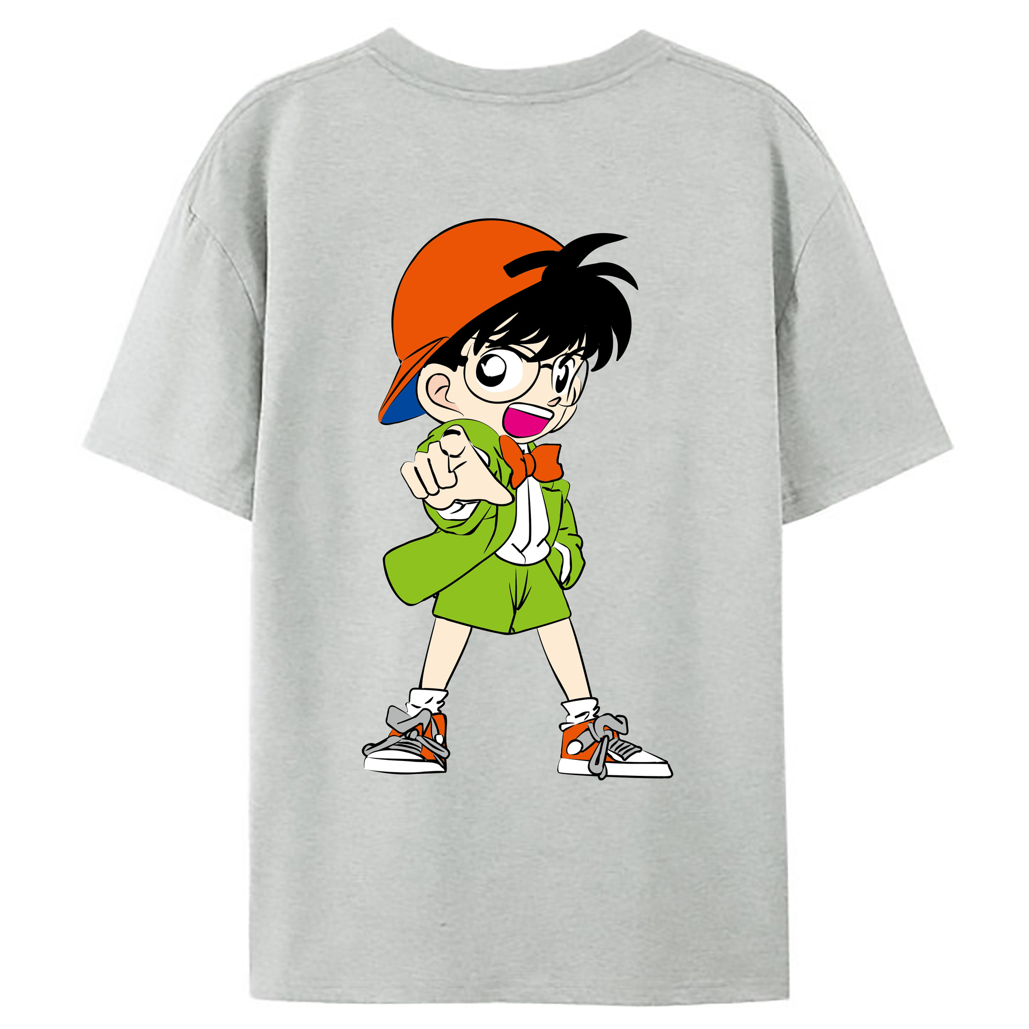 （画像用） 名探偵コナン 江戸川 コナン Detective Conan Conan Edogawa レディース半袖Tシャツ(バックプリント)