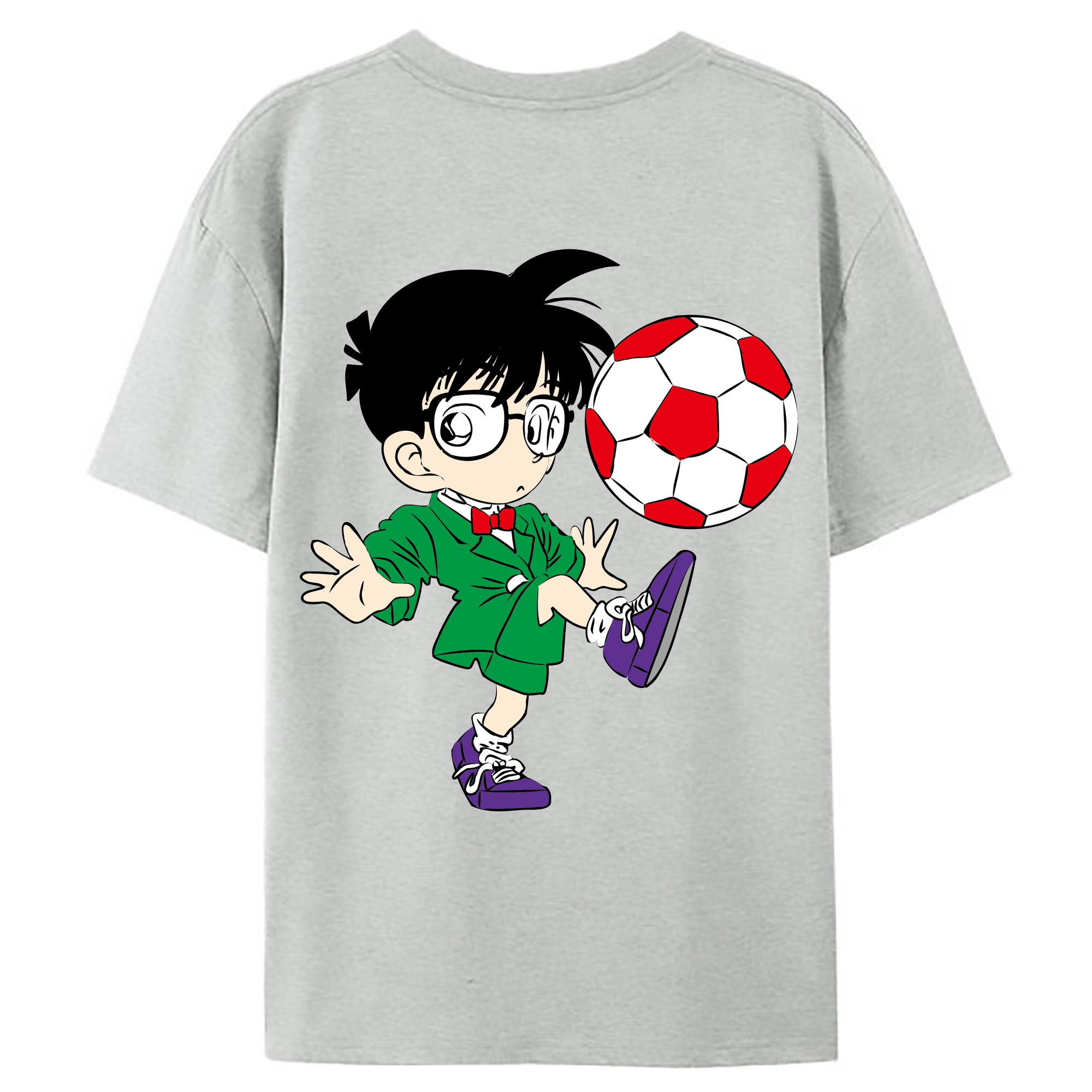 （画像用） 名探偵コナン 江戸川 コナン Detective Conan Conan Edogawa レディース半袖Tシャツ(バックプリント)