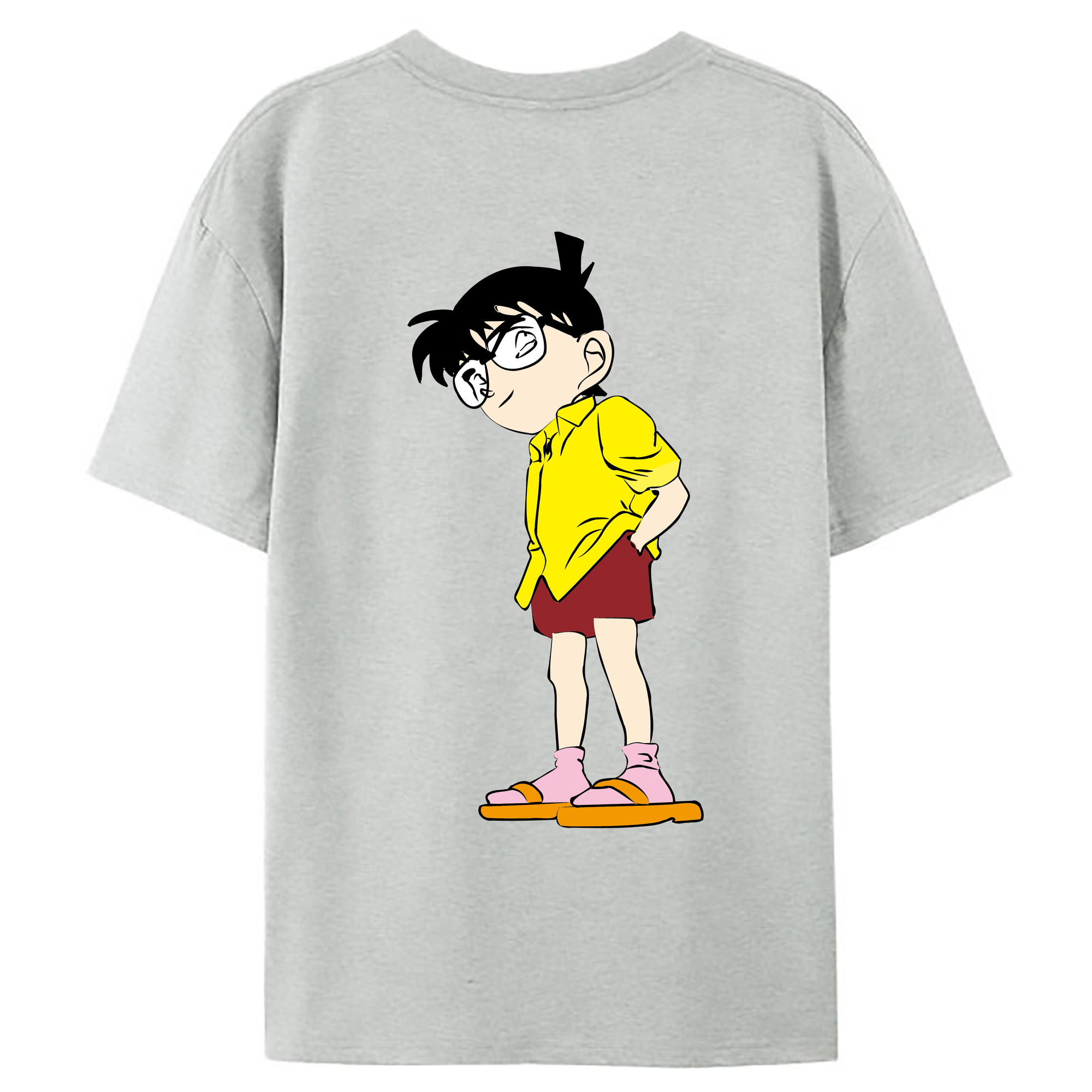 （画像用） 名探偵コナン 江戸川 コナン Detective Conan Conan Edogawa レディース半袖Tシャツ(バックプリント)