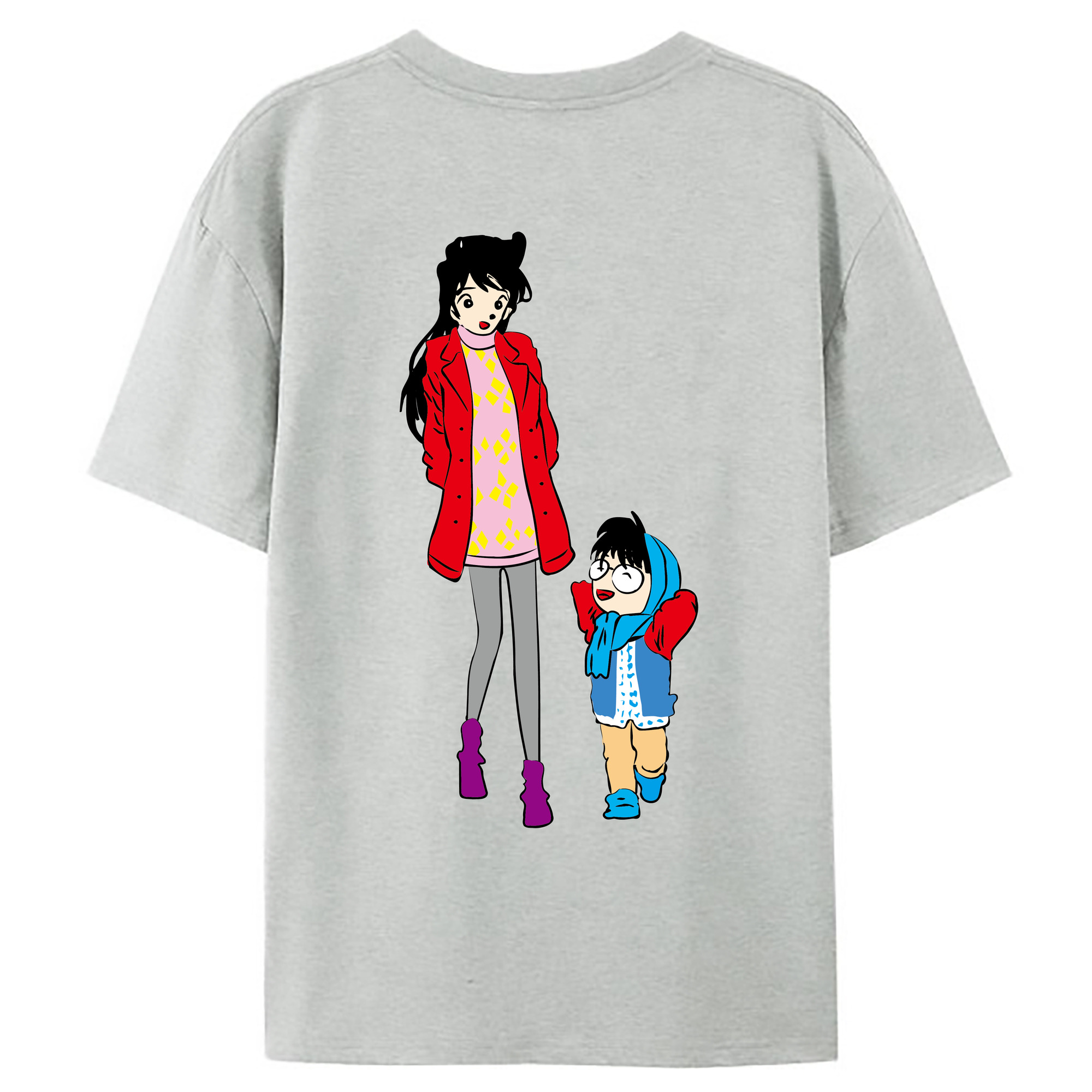 （画像用） 名探偵コナン 江戸川 コナン Detective Conan Conan Edogawa レディース半袖Tシャツ(バックプリント)