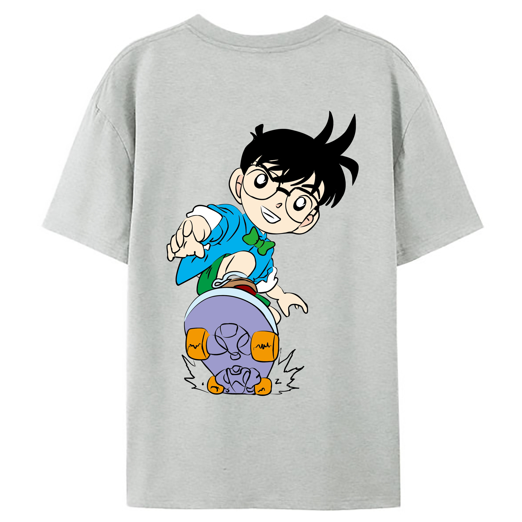 （画像用） 名探偵コナン 江戸川 コナン Detective Conan Conan Edogawa レディース半袖Tシャツ(バックプリント)