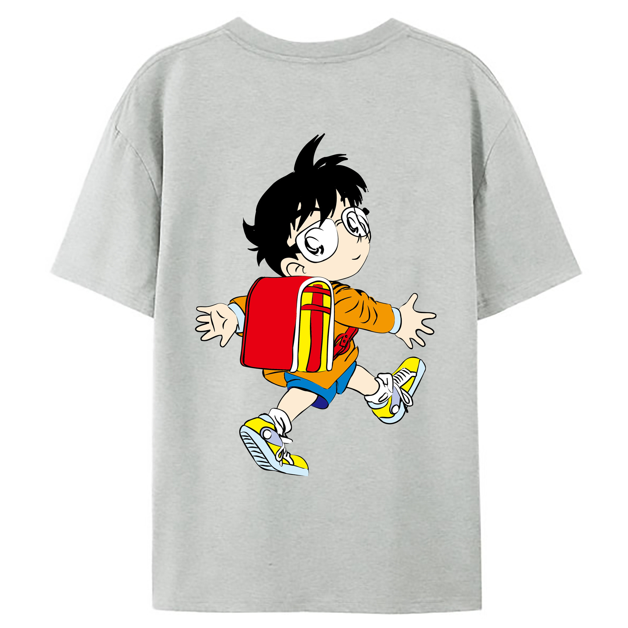 （画像用） 名探偵コナン 江戸川 コナン Detective Conan Conan Edogawa レディース半袖Tシャツ(バックプリント)