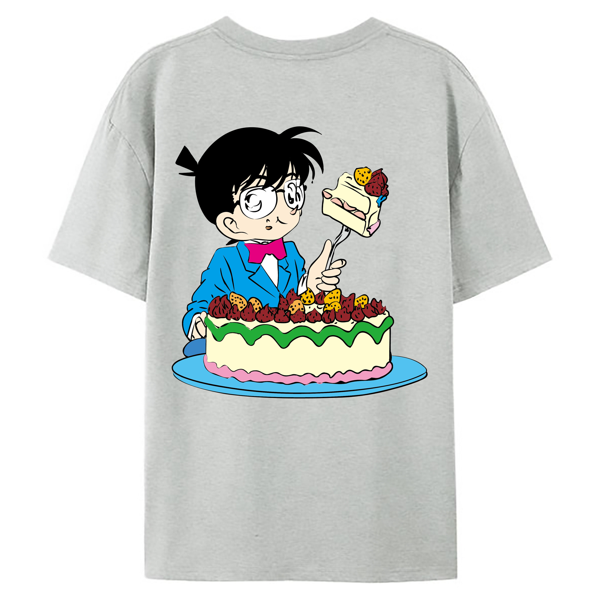 （画像用） 名探偵コナン 江戸川 コナン Detective Conan Conan Edogawa レディース半袖Tシャツ(バックプリント)