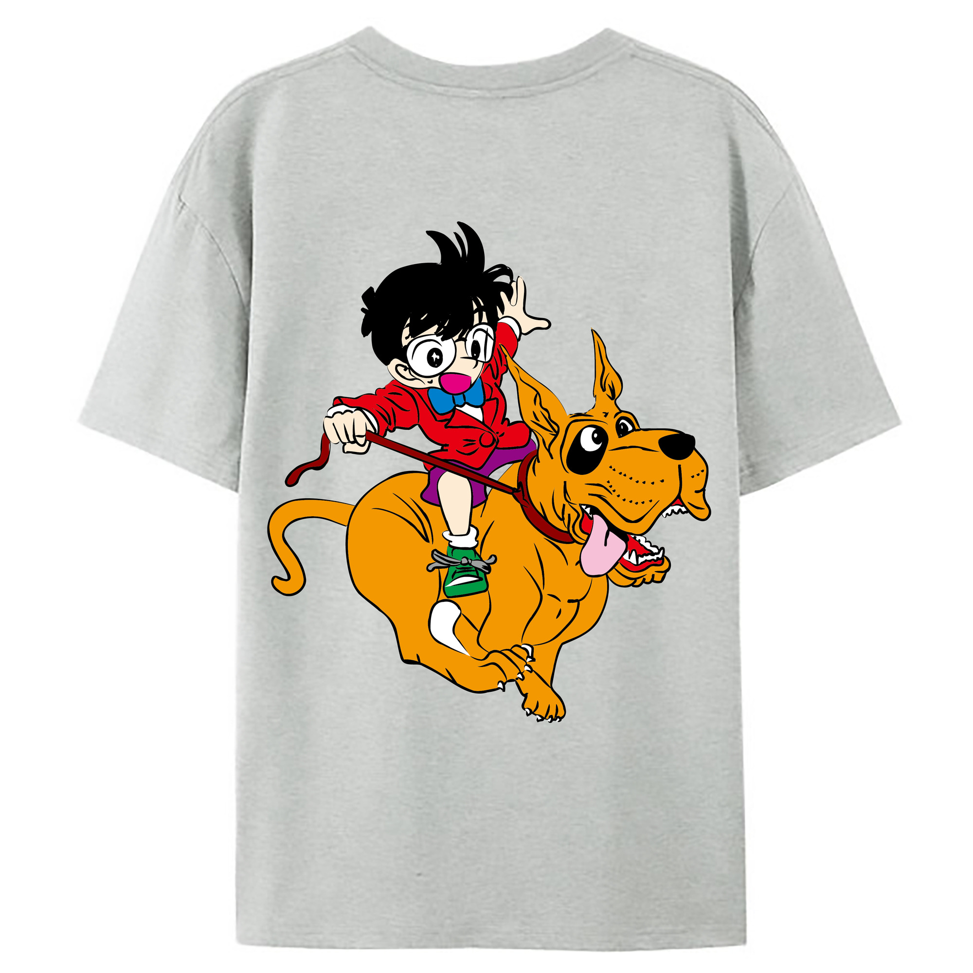 （画像用） 名探偵コナン 江戸川 コナン Detective Conan Conan Edogawa レディース半袖Tシャツ(バックプリント)