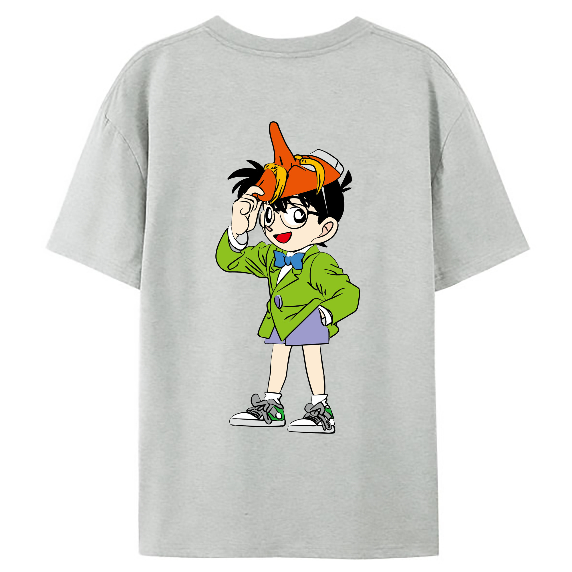 （画像用） 名探偵コナン 江戸川 コナン Detective Conan Conan Edogawa レディース半袖Tシャツ(バックプリント)