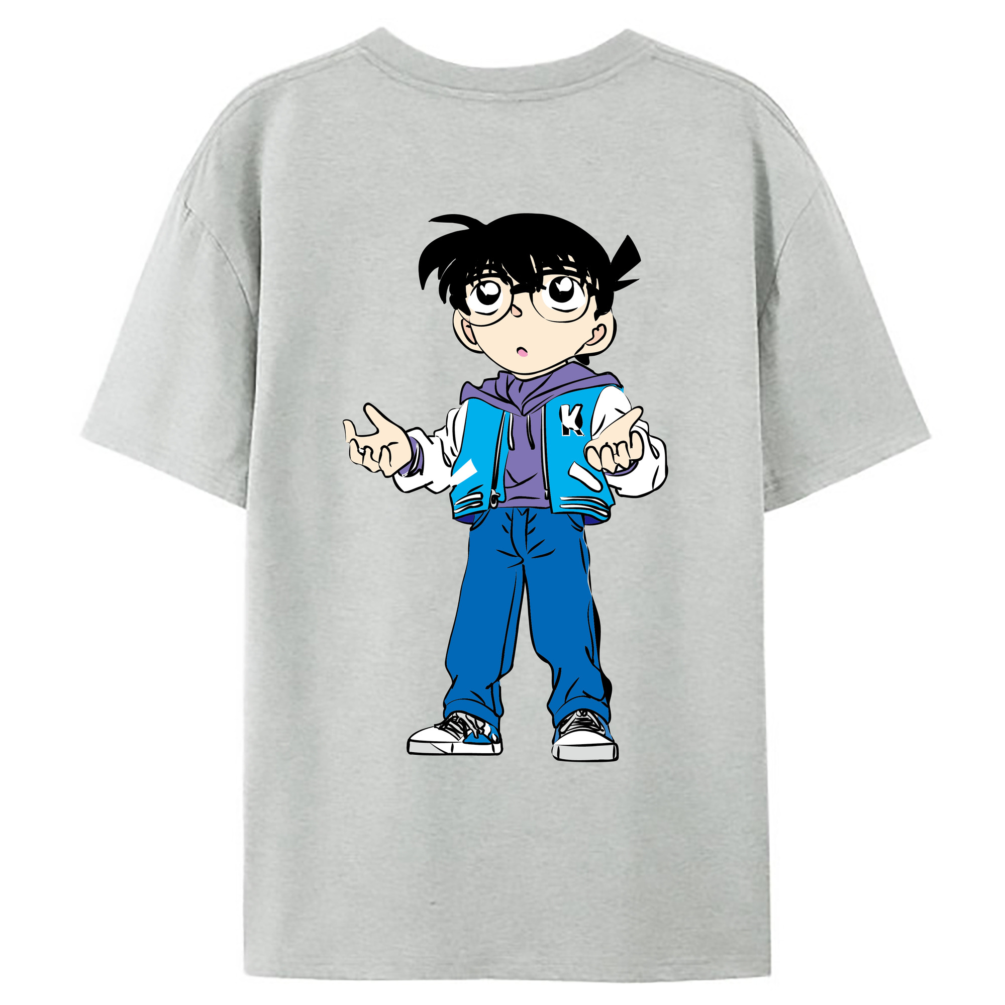（画像用） 名探偵コナン 江戸川 コナン Detective Conan Conan Edogawa レディース半袖Tシャツ(バックプリント)