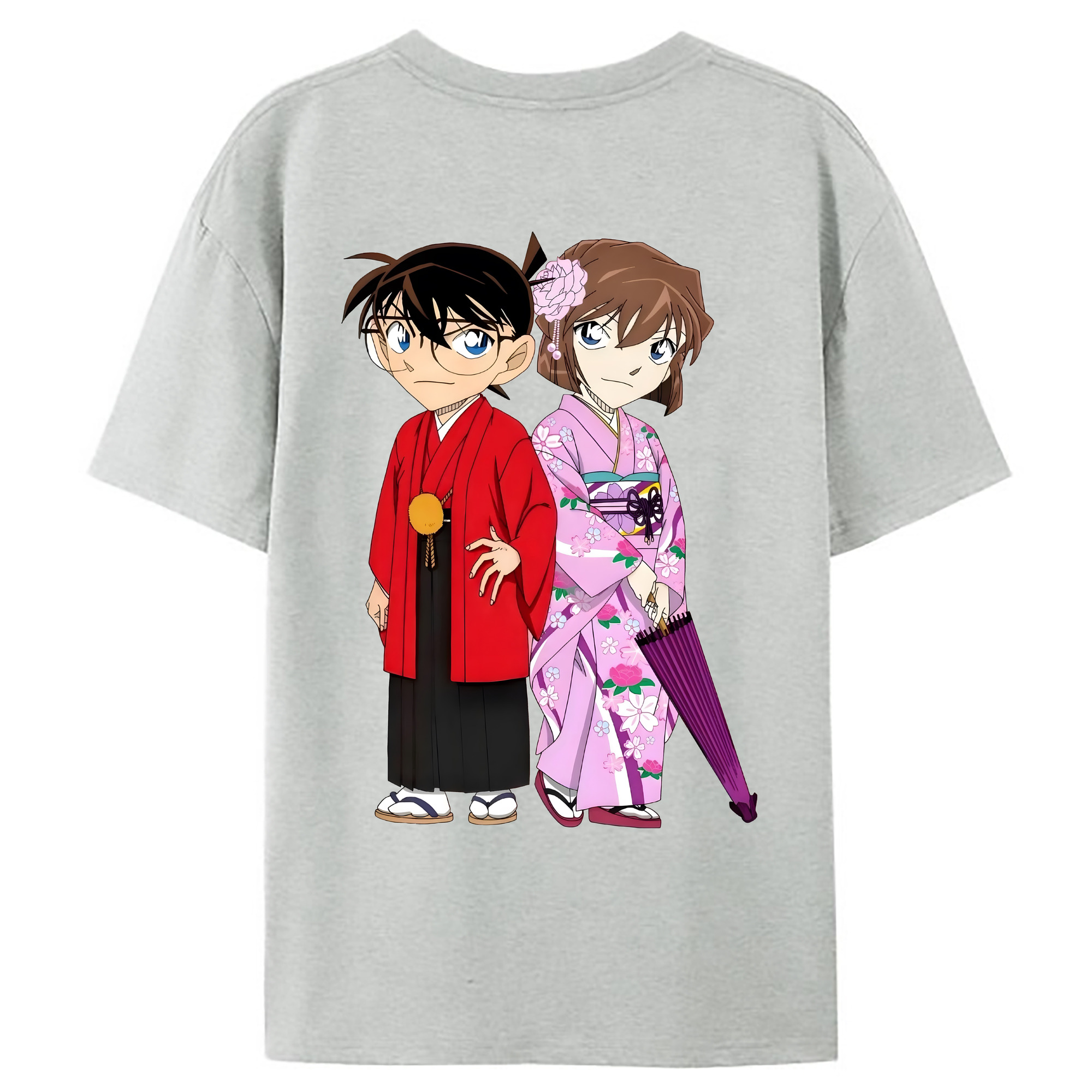 （画像用） 名探偵コナン 江戸川 コナン Detective Conan Conan Edogawa レディース半袖Tシャツ(バックプリント)