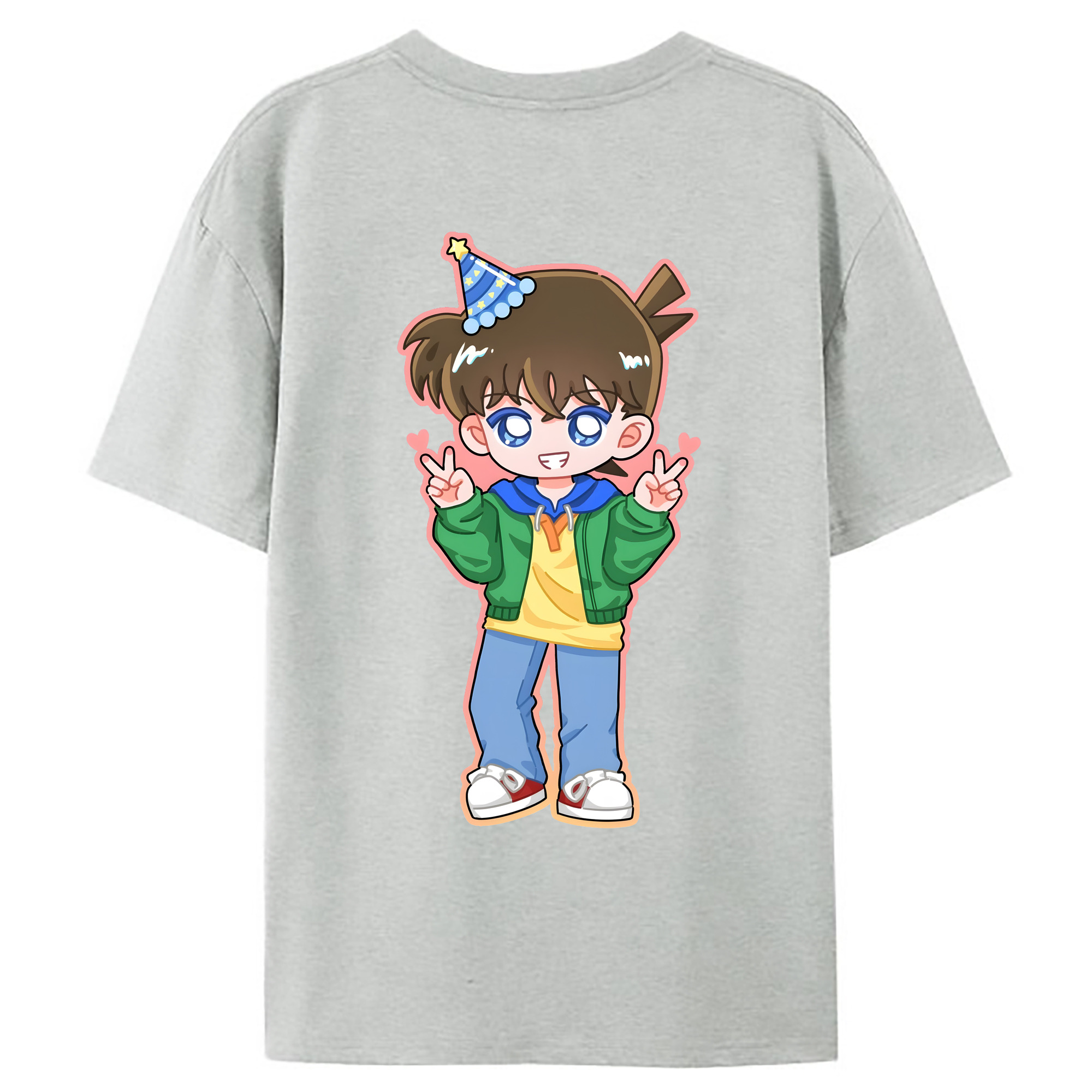 （画像用） 名探偵コナン 江戸川 コナン Detective Conan Conan Edogawa レディース半袖Tシャツ(バックプリント)