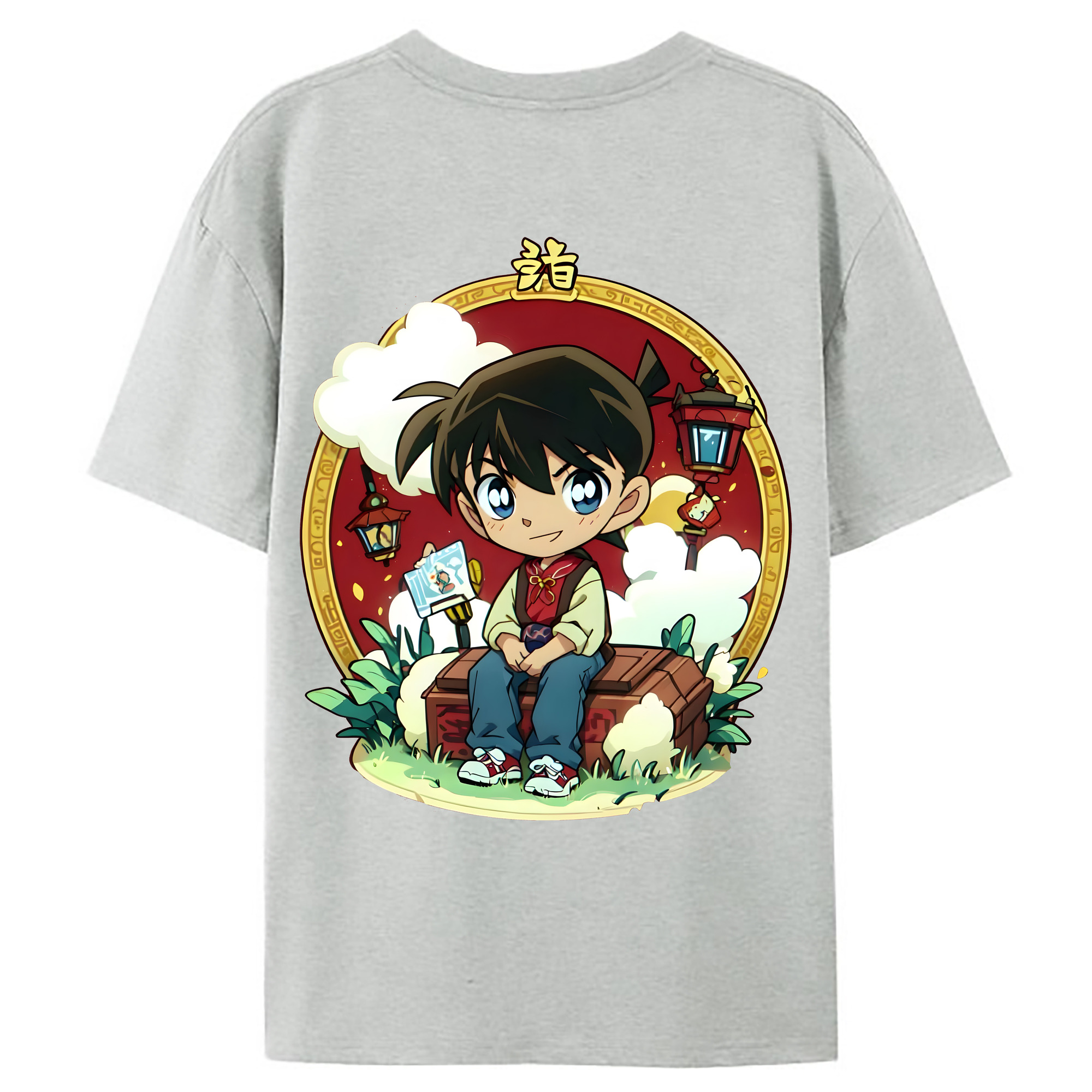 （画像用） 名探偵コナン 江戸川 コナン Detective Conan Conan Edogawa レディース半袖Tシャツ(バックプリント)